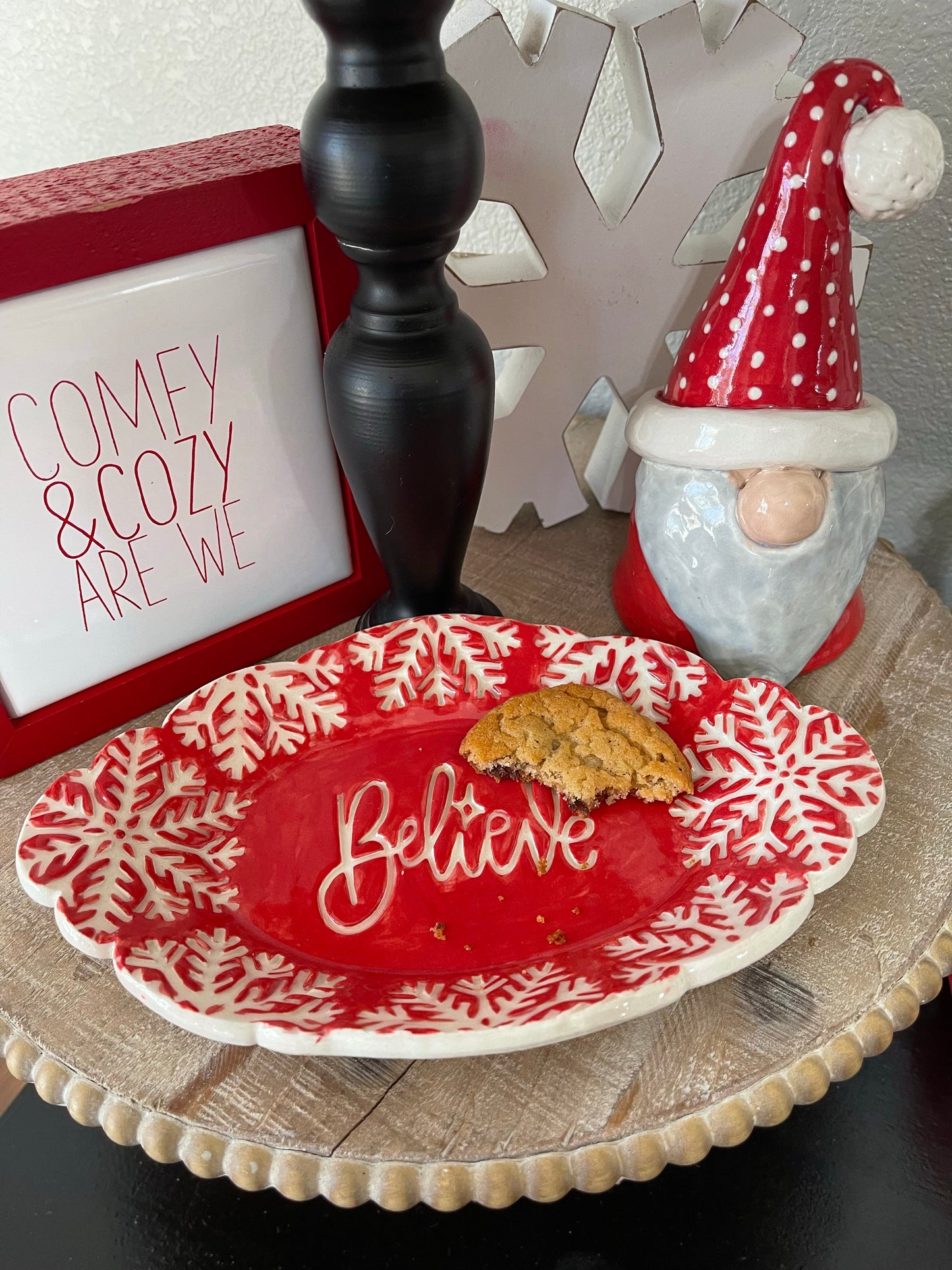 Christmas casual "Believe" word stamp - plastic 3D printed, multiple sizes