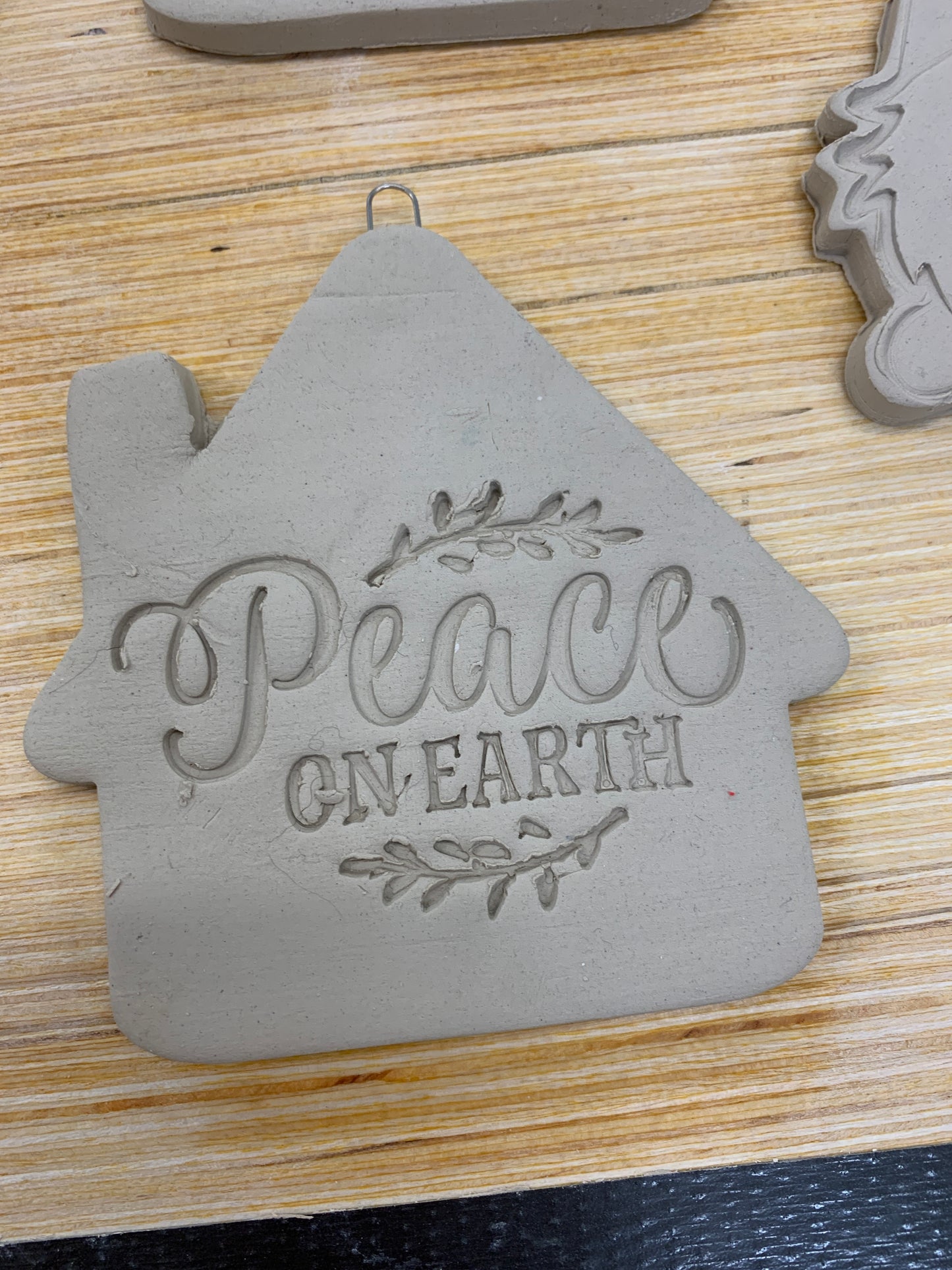 "Peace on Earth" pottery stamp - Pottery Tool, plastic 3d printed, multiple sizes available