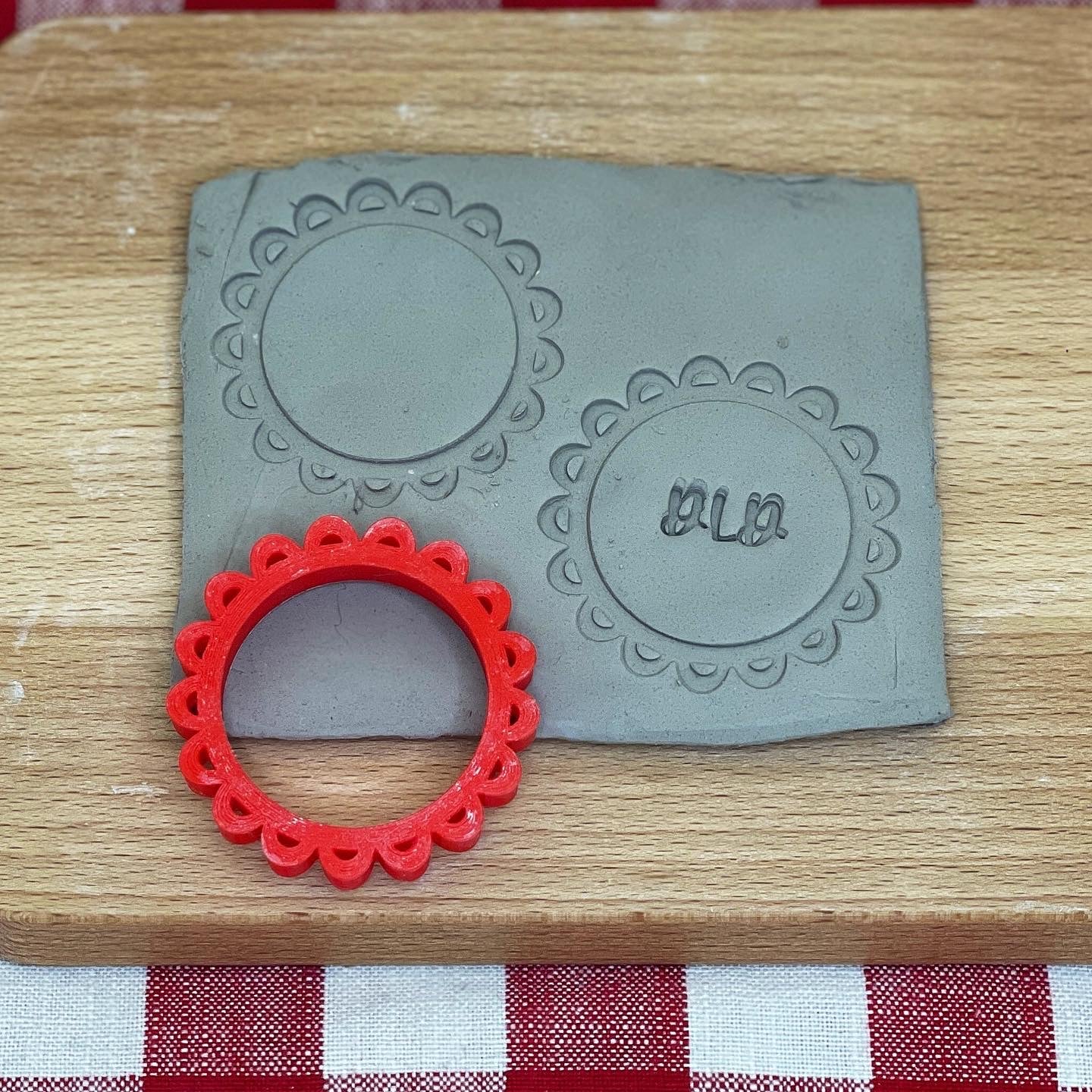 Pottery stamp, Name Frame 8 design, Frame Your Name - Multiple Sizes