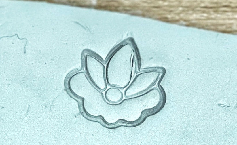Henna Bud Pottery Stamp - plastic 3d printed, multiple sizes available