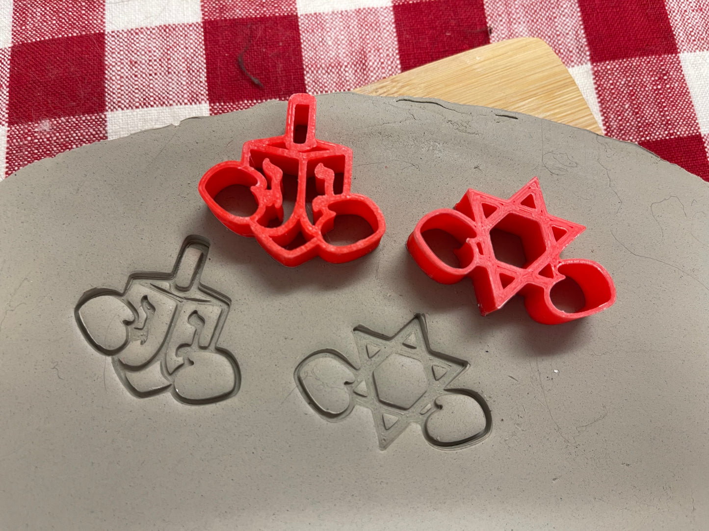 Gnome hands extras stamps, Hanukkah designs - plastic 3D printed, multiple sizes