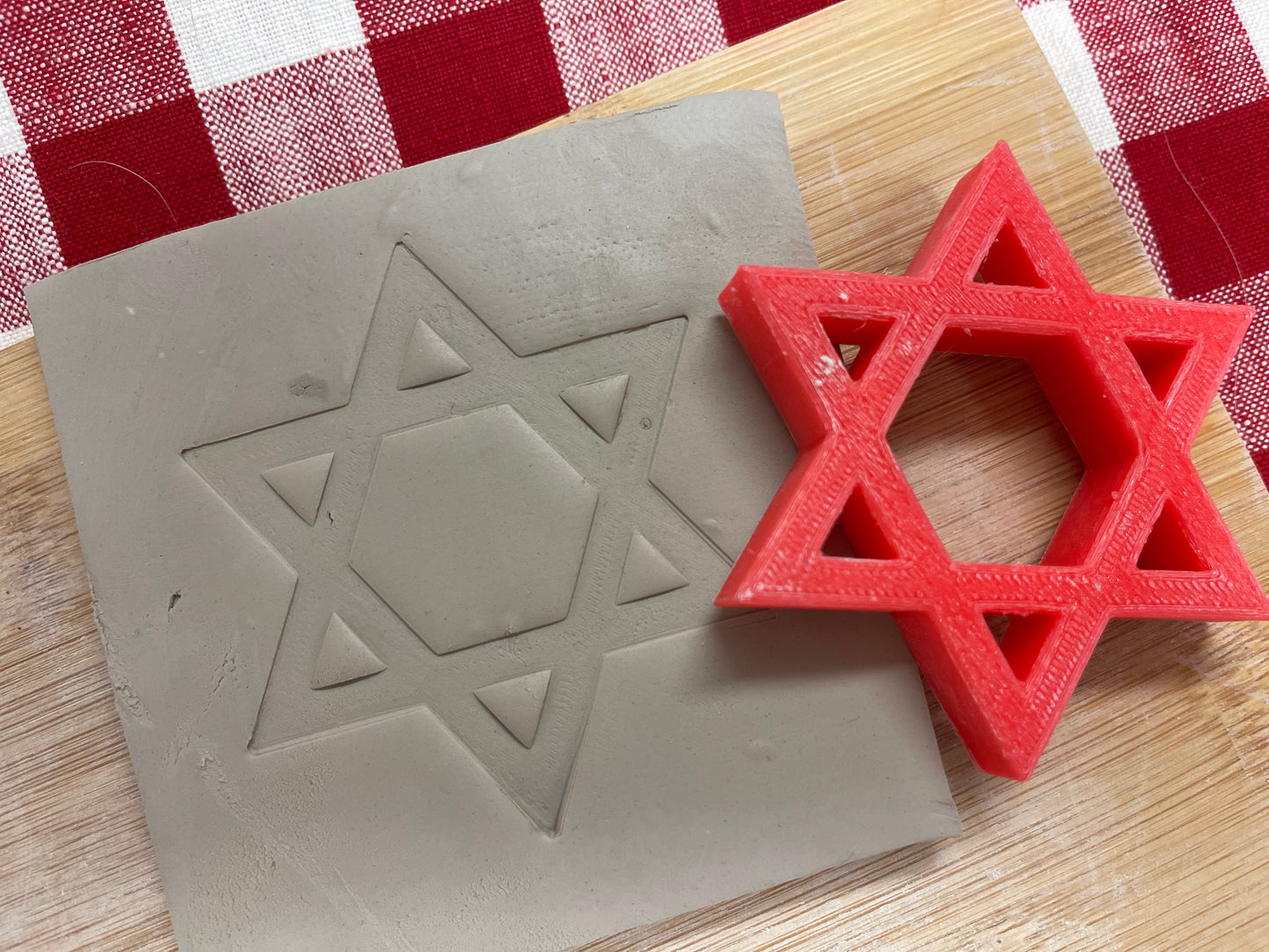 Hanukkah Star of David stamp - plastic 3D printed, multiple sizes
