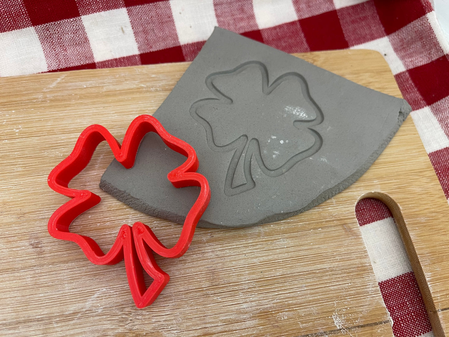 Pottery Stamp, St Patricks open Shamrock design - multiple sizes