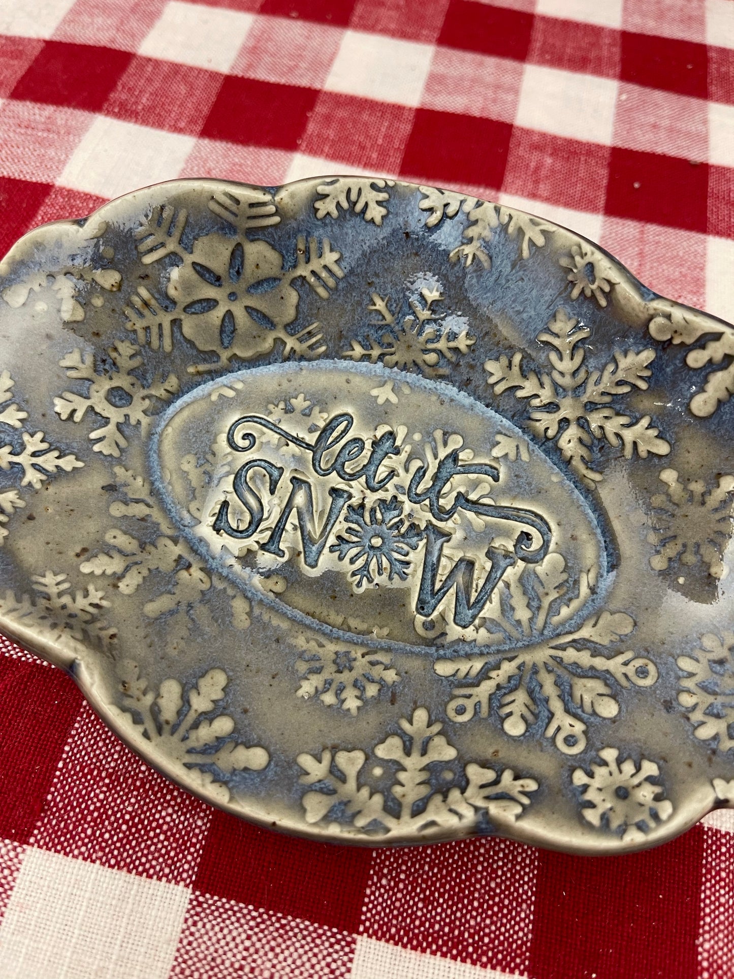 Christmas casual "Let it Snow" word stamp - plastic 3D printed, multiple sizes