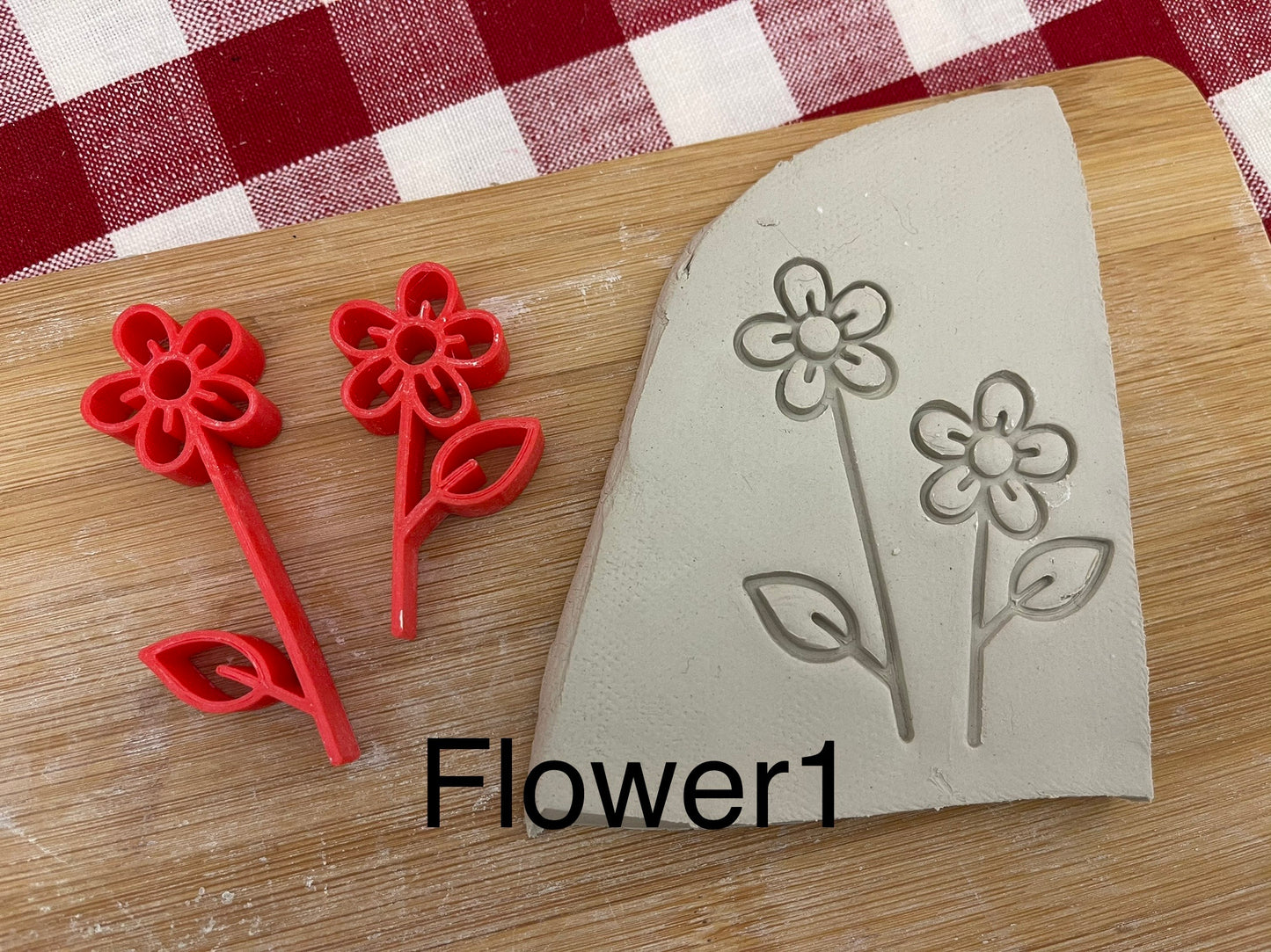 Spring Flower Pottery Stamp, Lot of Flower Designs, Multiple sizes, Each or sets available