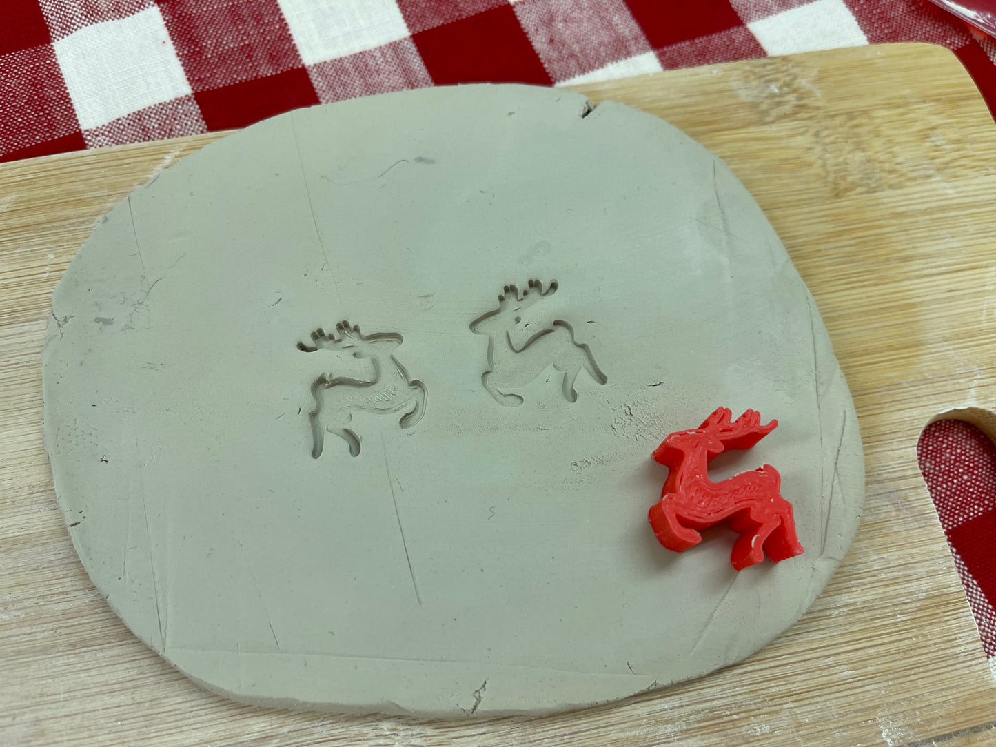 Reindeer Mini Pottery Stamp - October 2021 Stamp of the Month, multiple sizes
