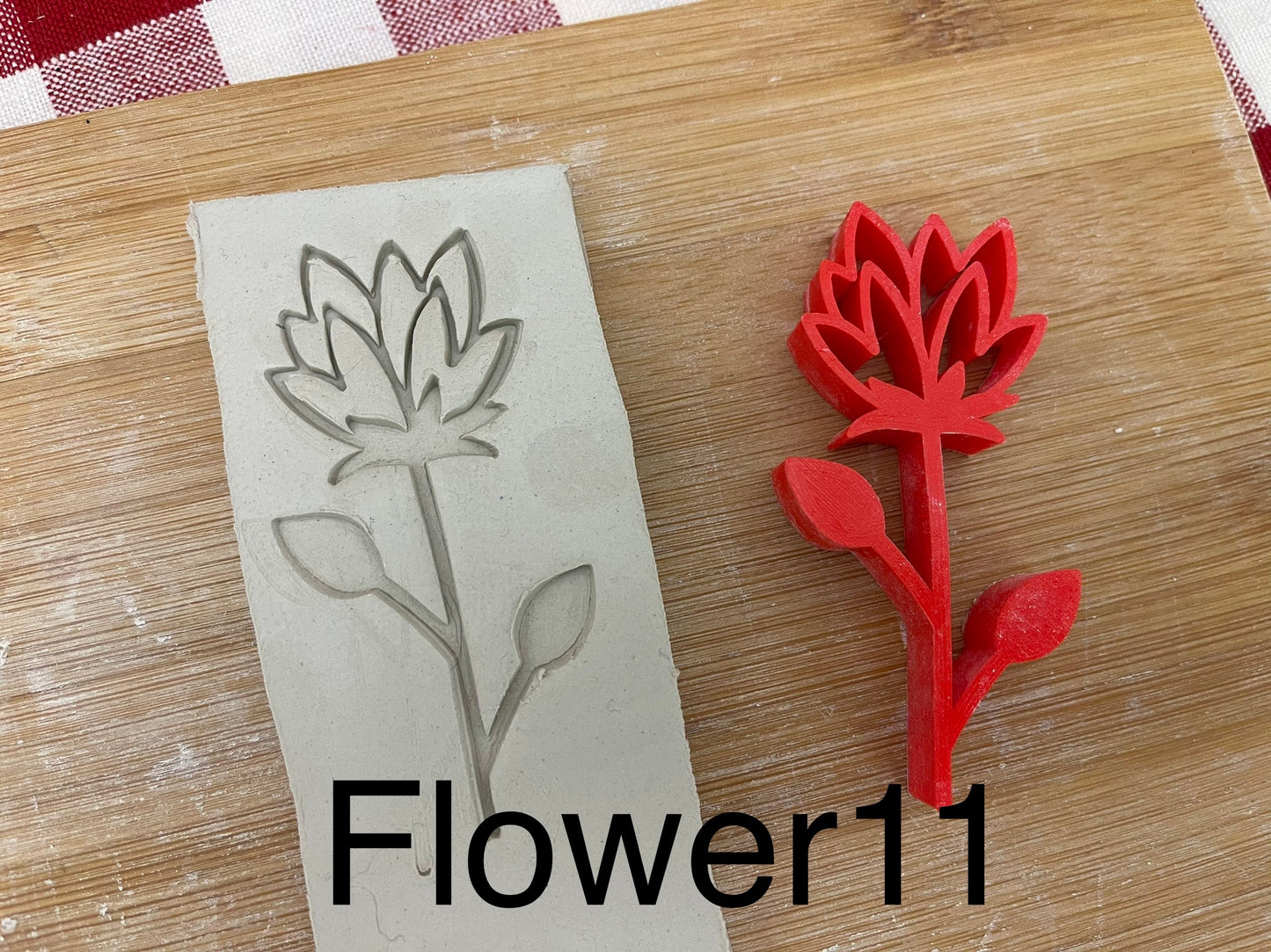Spring Flower Pottery Stamp, Lot of Flower Designs, Multiple sizes, Each or sets available
