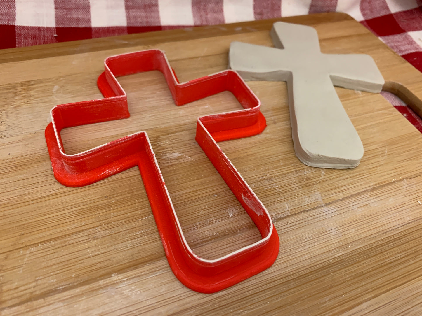 Cross, Clay Cutter - plastic 3D Printed, pottery tool, multiple sizes