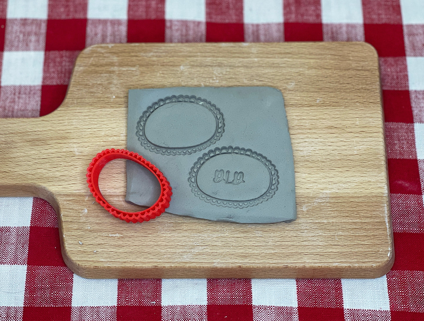Pottery stamp, Name Frame 6 design, Frame Your Name - Multiple Sizes