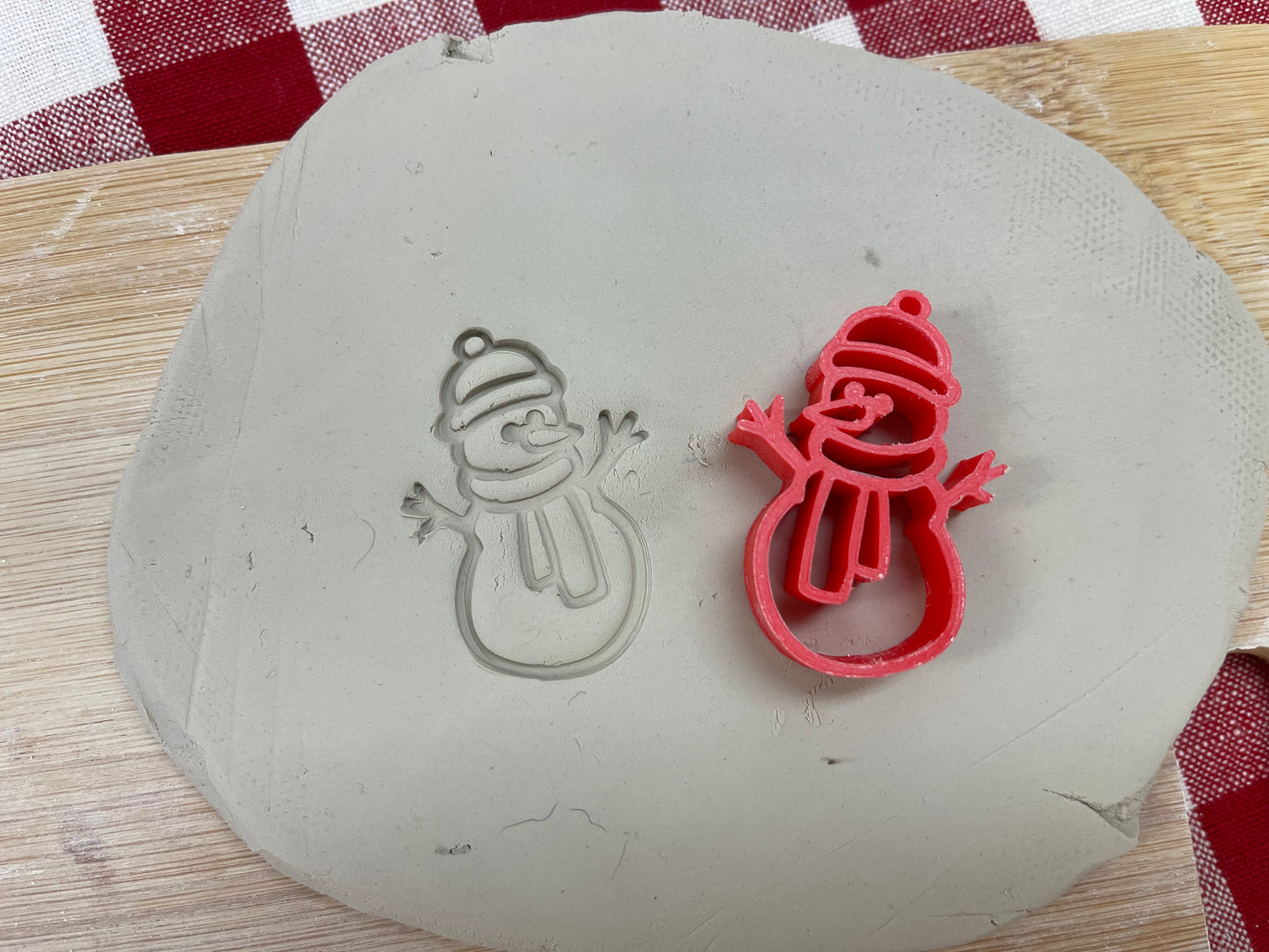 Snowman Mini Pottery Stamp - December 2021 Bonus Stamp of the Month, multiple mini and full sizes