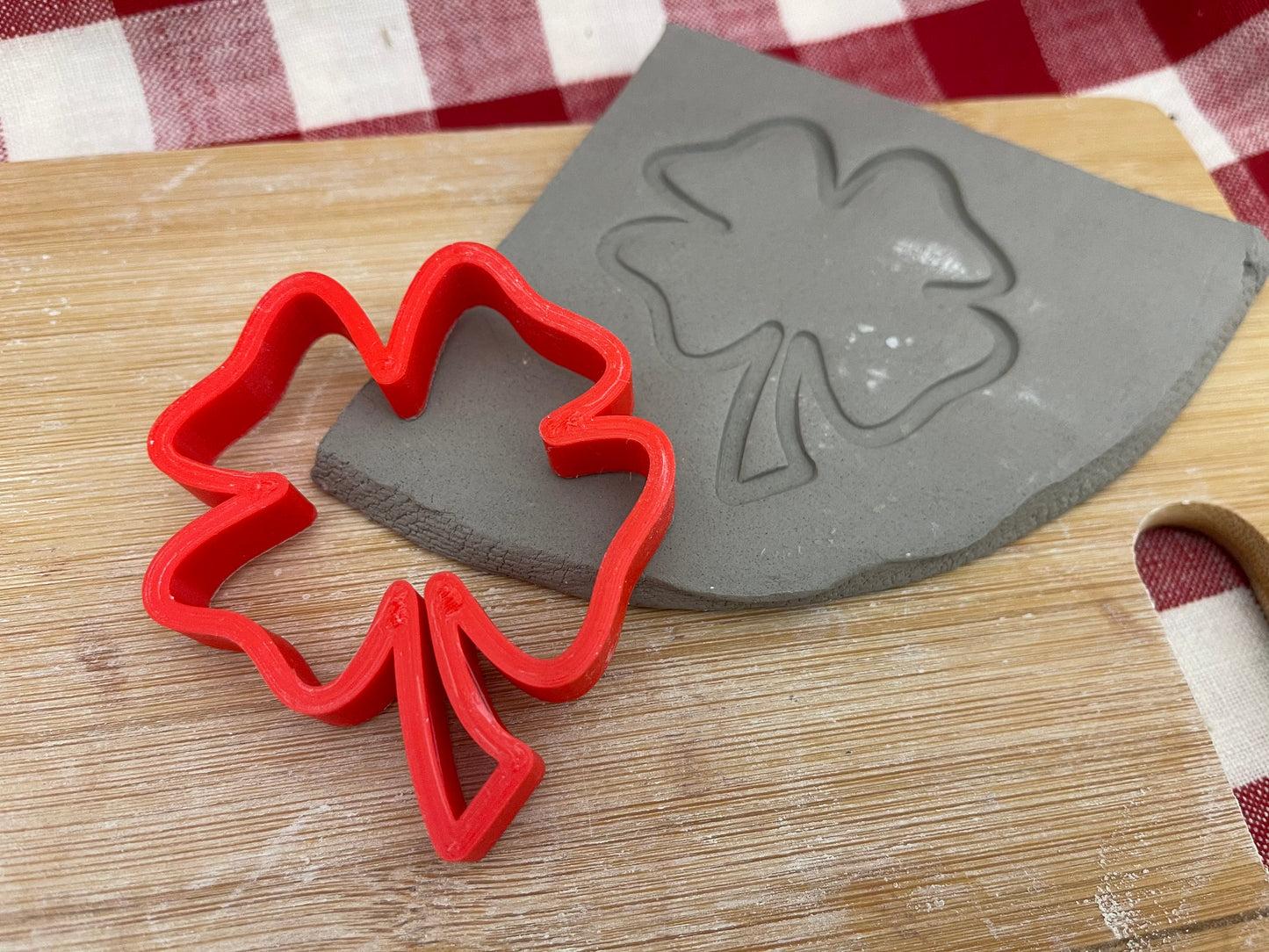 Pottery Stamp, St Patricks open Shamrock design - multiple sizes