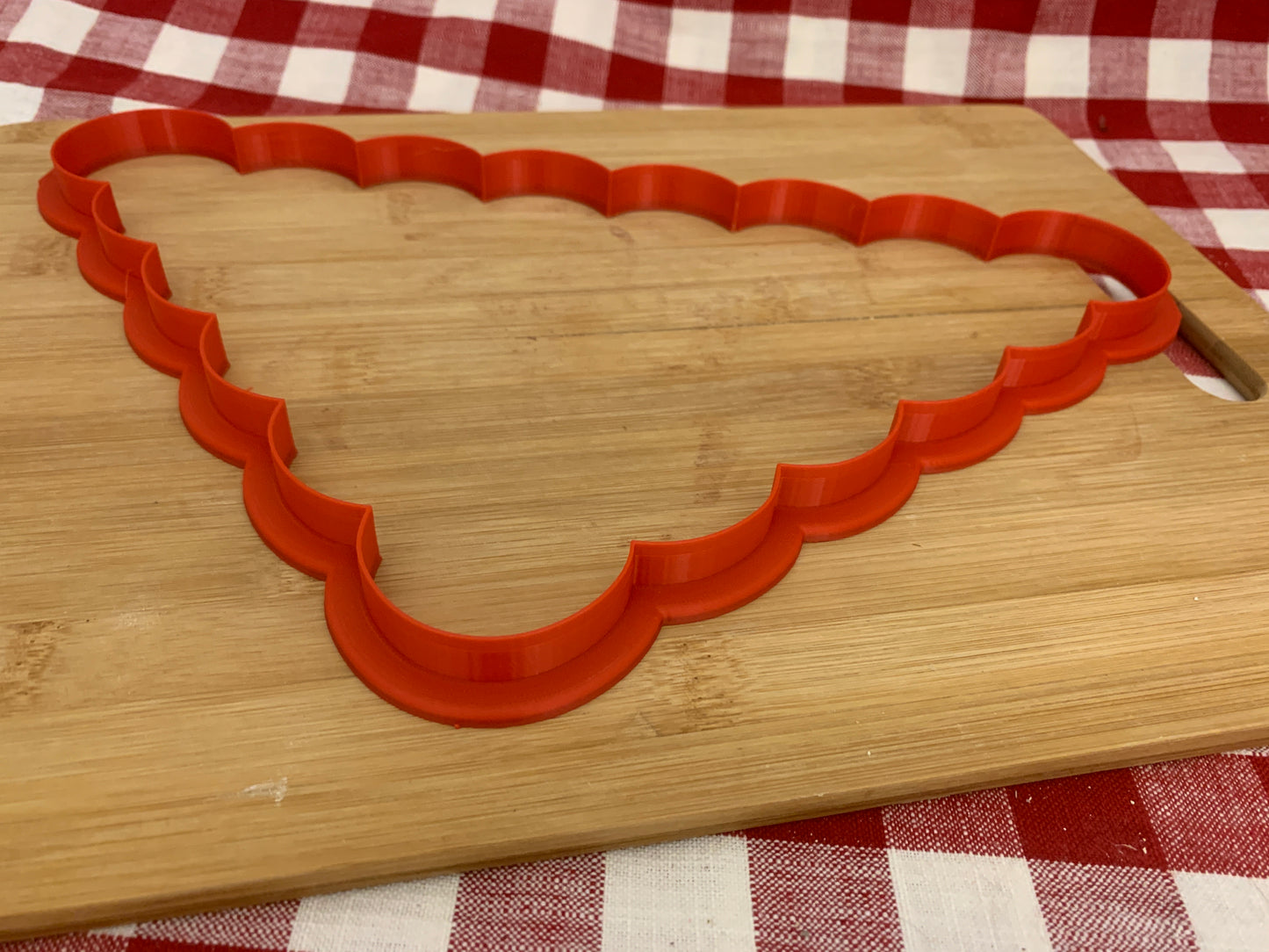 Scalloped triangle, Clay Cutters - Plastic 3D printed, pottery tool, multiple sizes