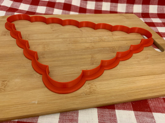 Scalloped triangle, Clay Cutters - Plastic 3D printed, pottery tool, multiple sizes