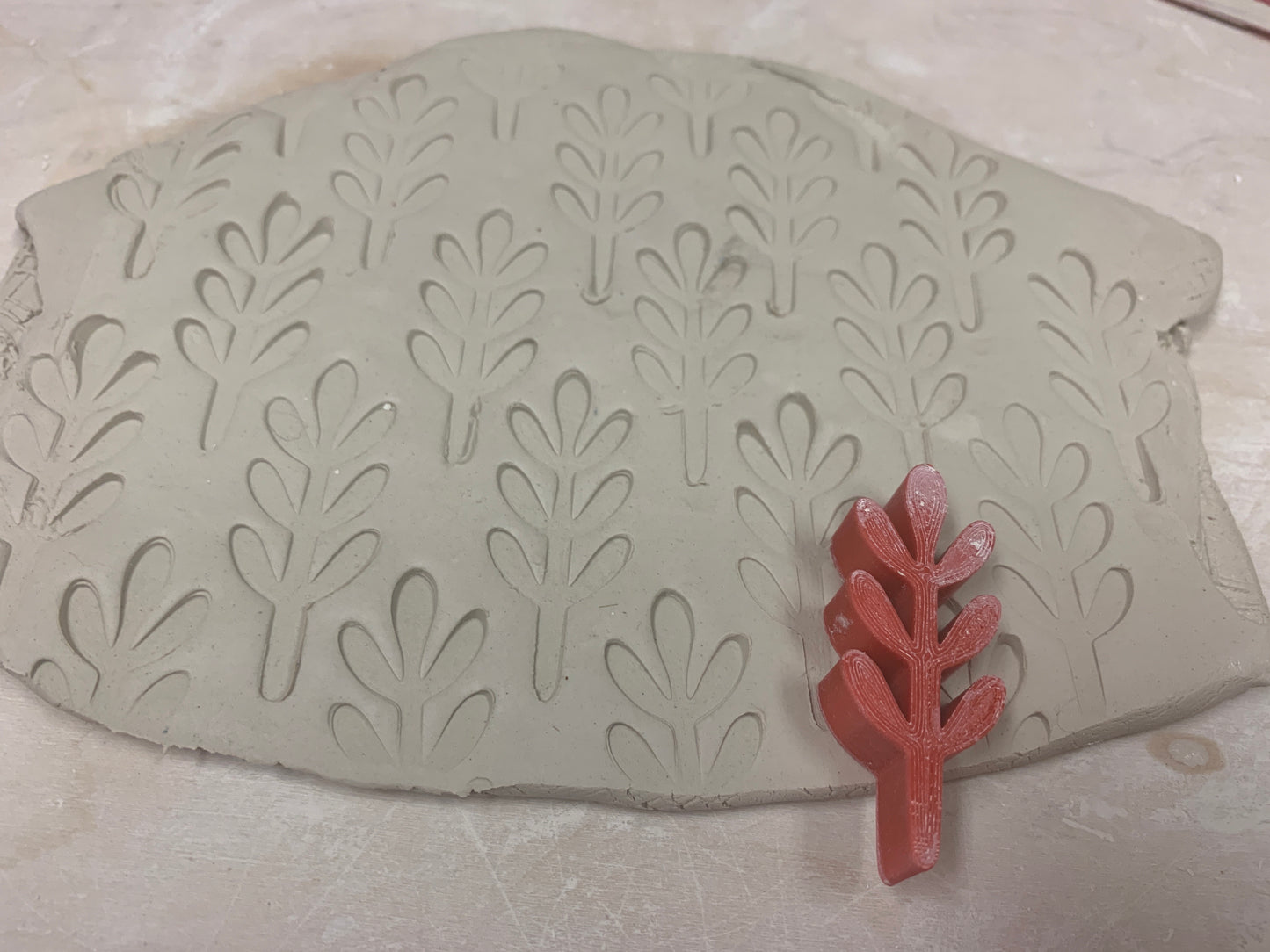 Pottery Stamp, Laurel leaf design - multiple sizes