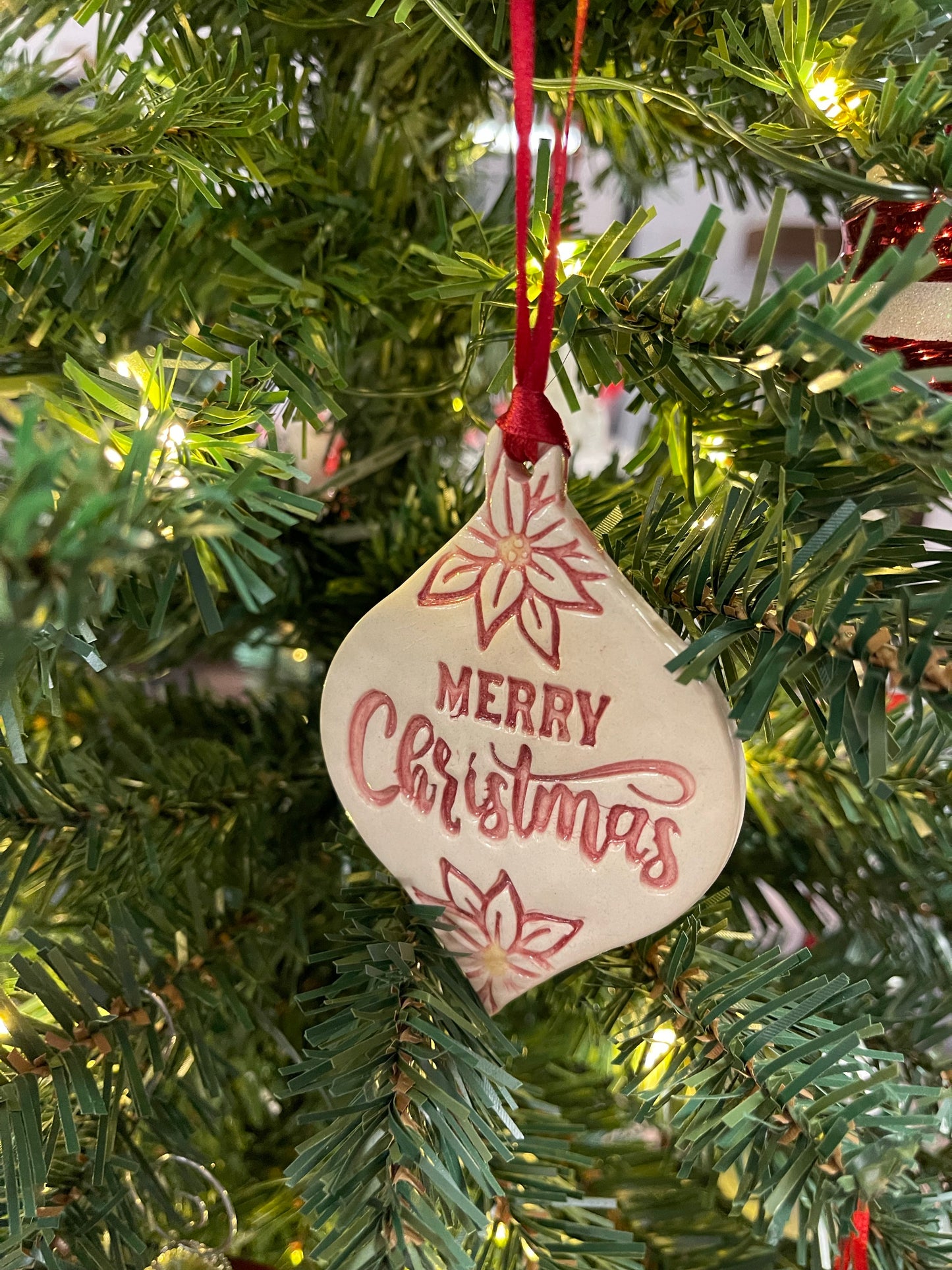 Christmas formal "Merry Christmas" word stamp - plastic 3D printed, multiple sizes