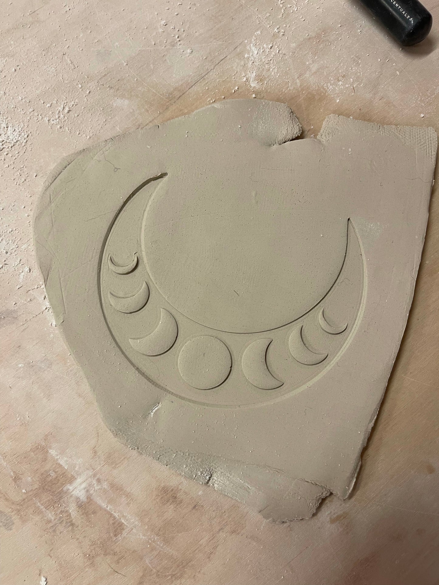 Moon phase stamp - plastic 3D printed, multiple sizes