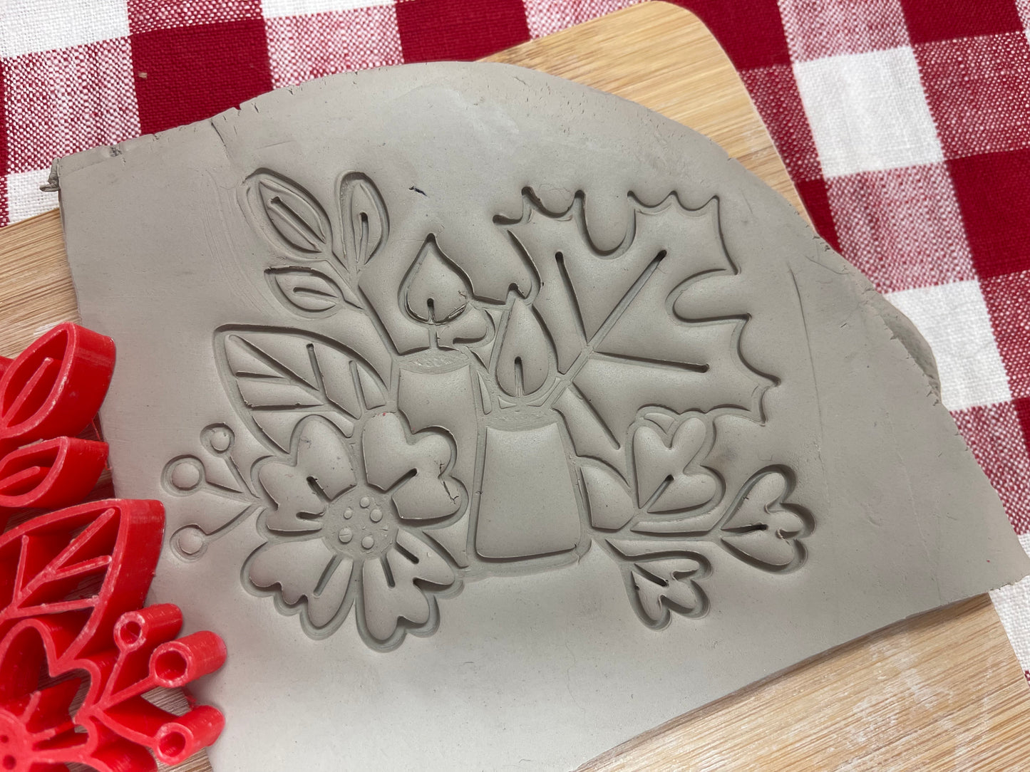 Autumn Stamp Series - Autumn Candle Stamp, plastic 3D printed, multiple sizes