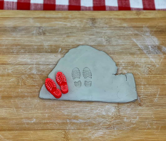 Boot print pottery stamp -plastic 3d printed, multiple sizes available