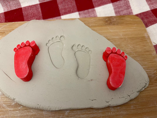Footprint stamp, beach or baby - plastic 3D printed, multiple sizes