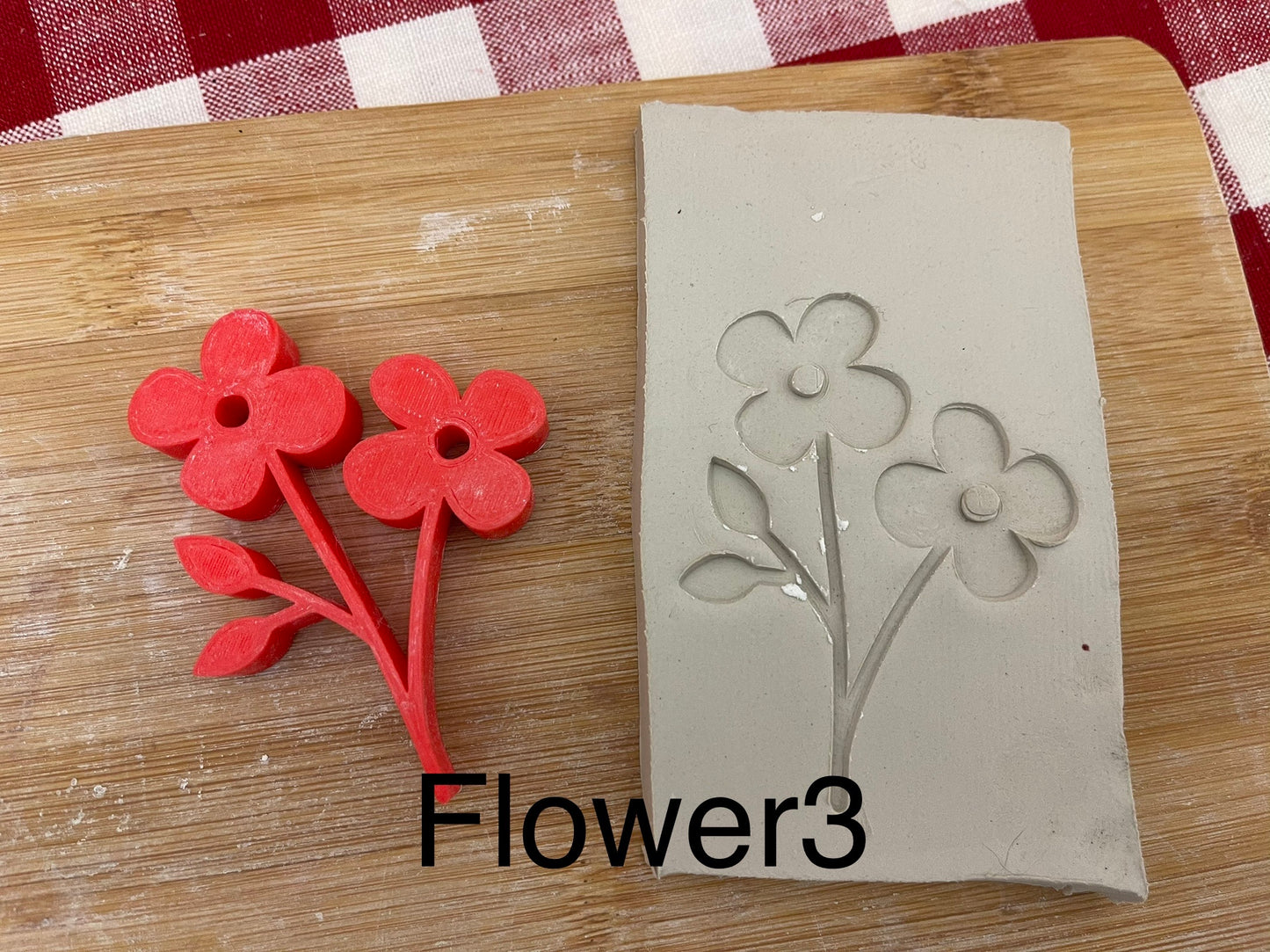 Spring Flower Pottery Stamp, Lot of Flower Designs, Multiple sizes, Each or sets available