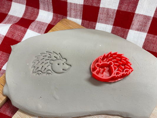 HedgeHog Pottery Stamp - plastic 3D printed, multiple sizes available