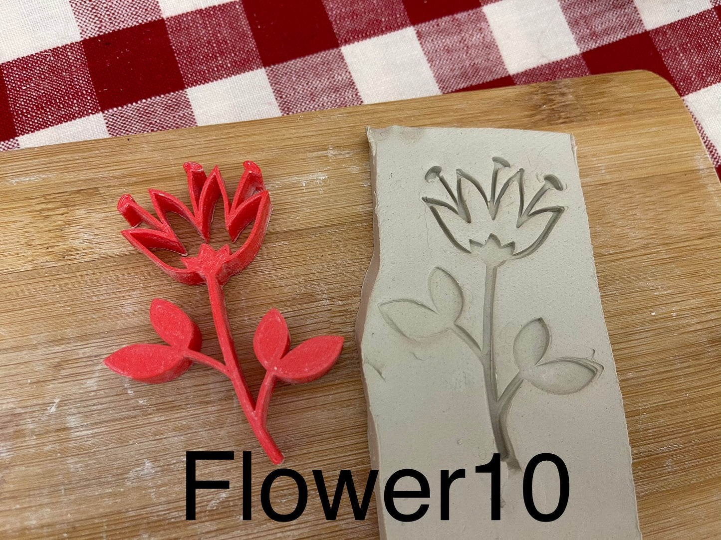 Spring Flower Pottery Stamp, Lot of Flower Designs, Multiple sizes, Each or sets available