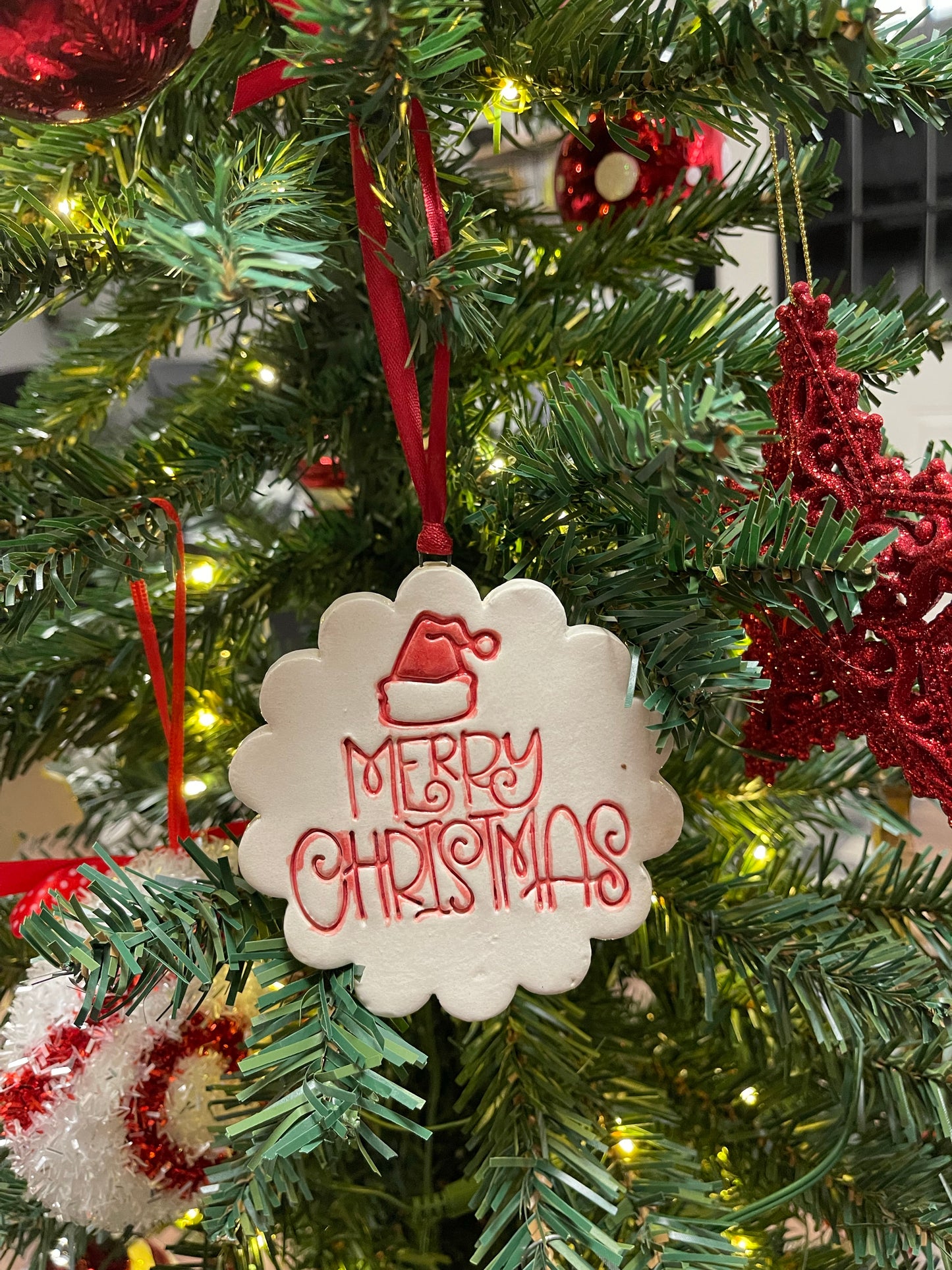 Christmas casual "Merry Christmas" word stamp - plastic 3D printed, multiple sizes