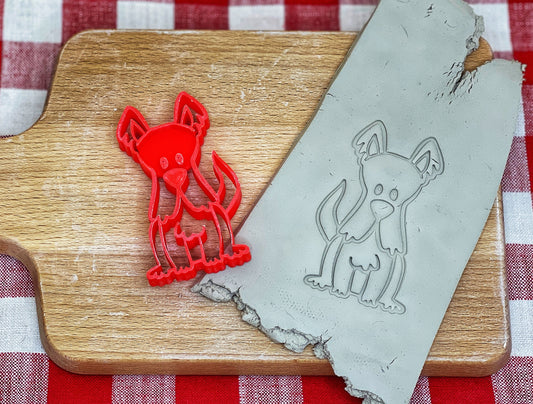 Schnauzer Dog Pottery Stamp - Pet doodle series, Multiple Sizes