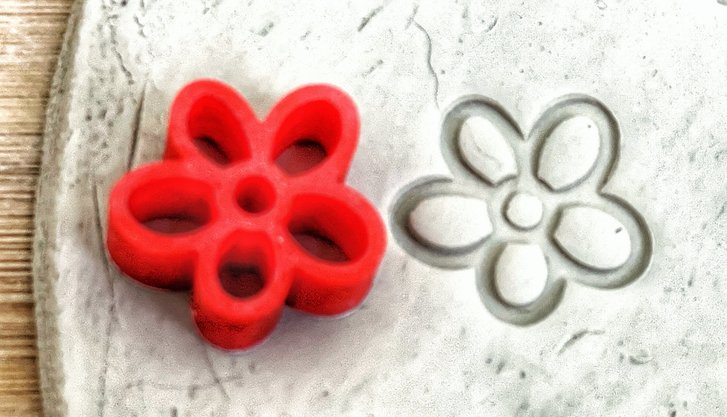 Pottery Stamp, Flower border design - multiple sizes