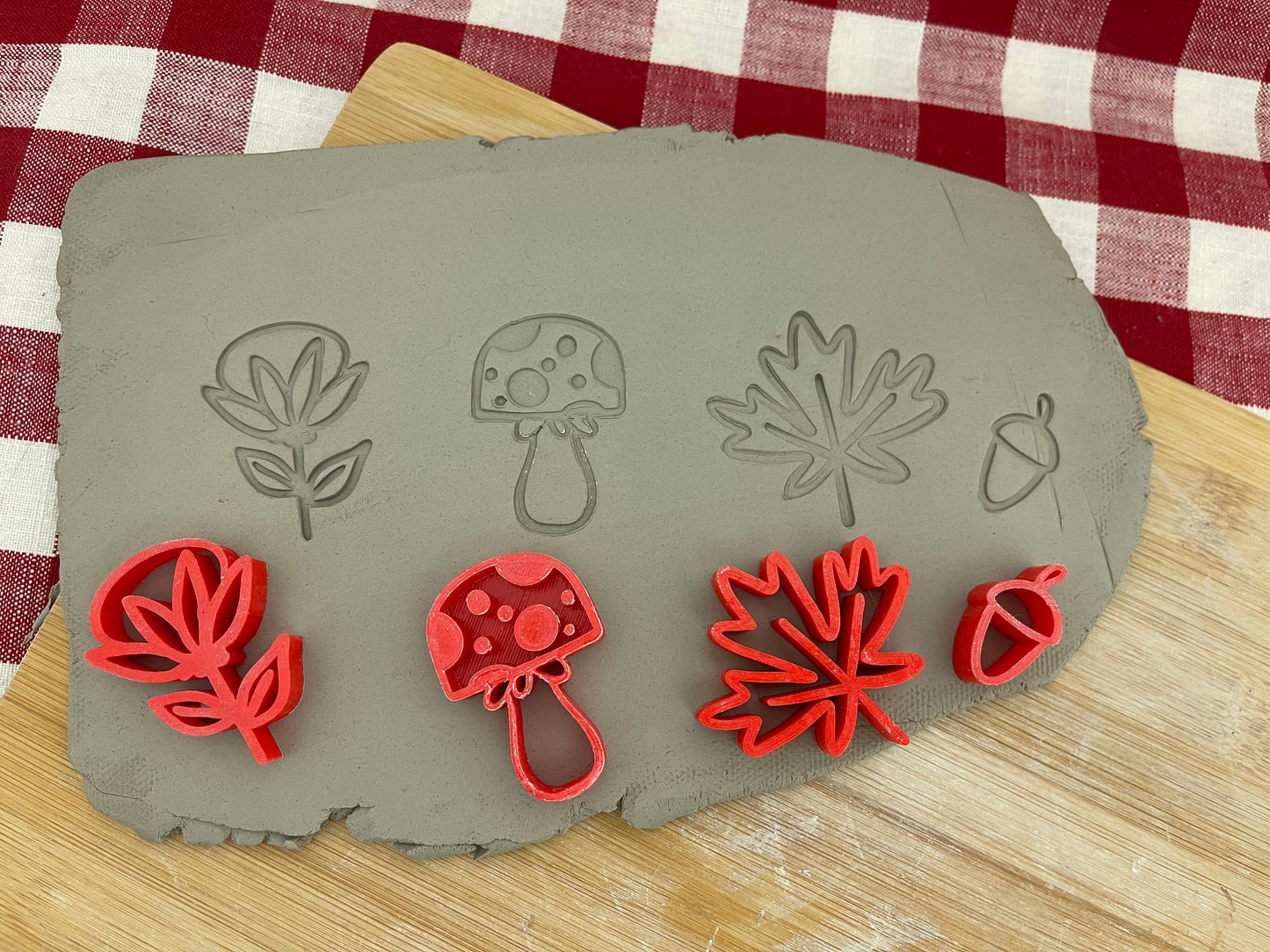 Pottery Stamp, Plant life multiple designs, Camping doodle series - multiple sizes