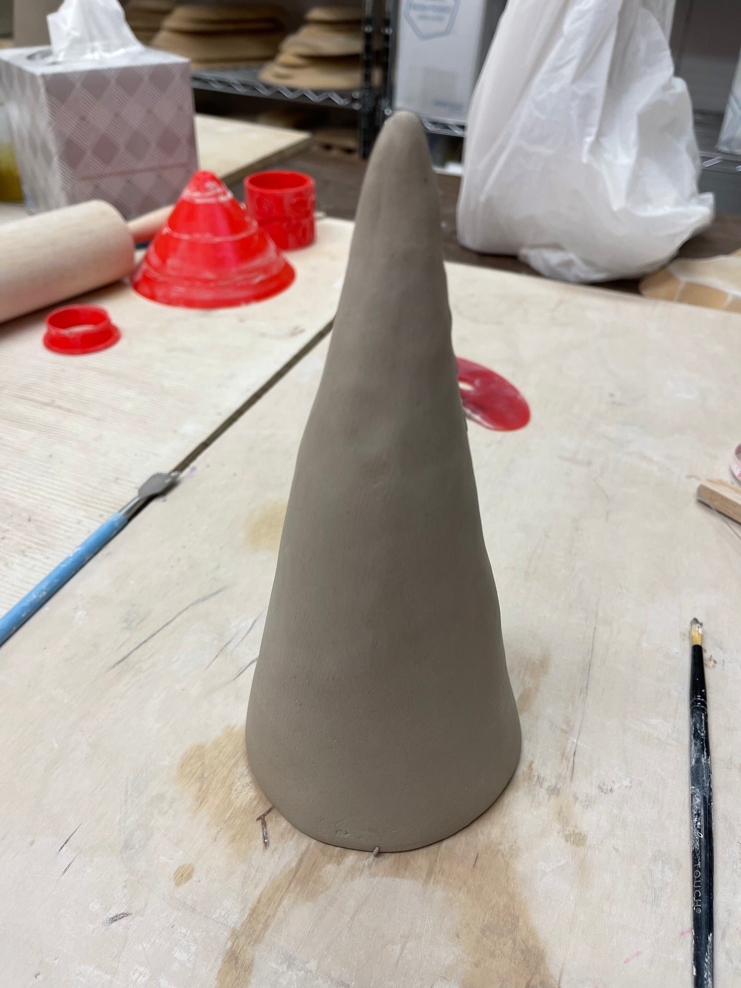 Cone Template, Clay Cutter - Plastic 3D printed, Tall, Skinny Cone Design, Christmas Tree, Gnome Body, Ghost, Multiple Sizes, Each or Set