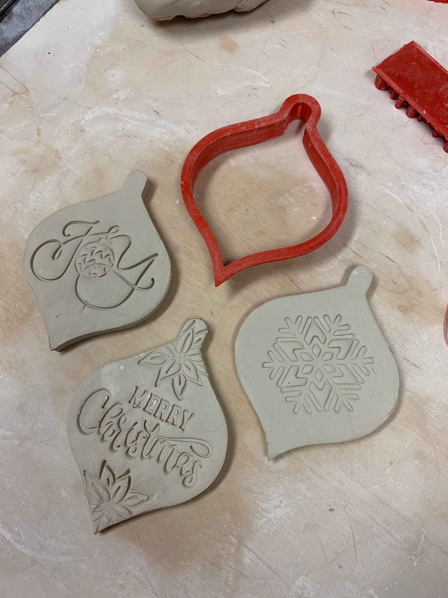 Christmas Teardrop Ornament Clay Cutter - plastic 3D printed, pottery tool, multiple sizes