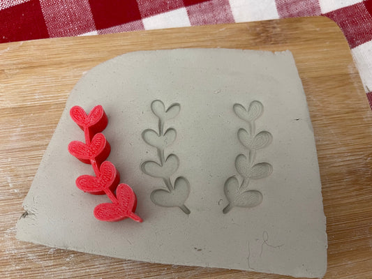 Pottery Stamp, Greenery4 branch design - multiple sizes