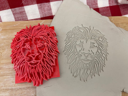 Pottery Stamp, Lion face design