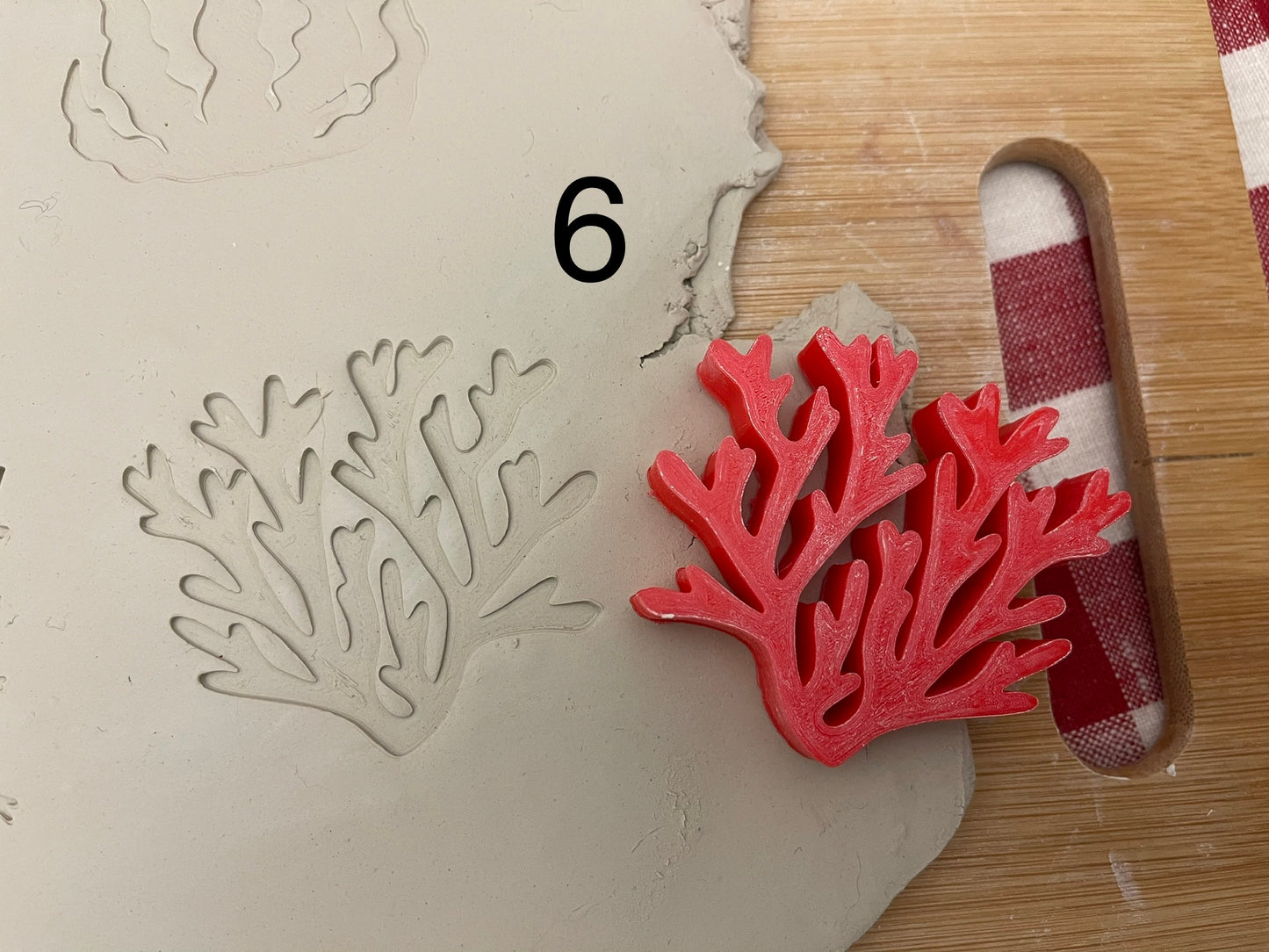 Ocean plant stamp, seaweed, coral design - plastic 3D printed, Each or Set, multiple sizes