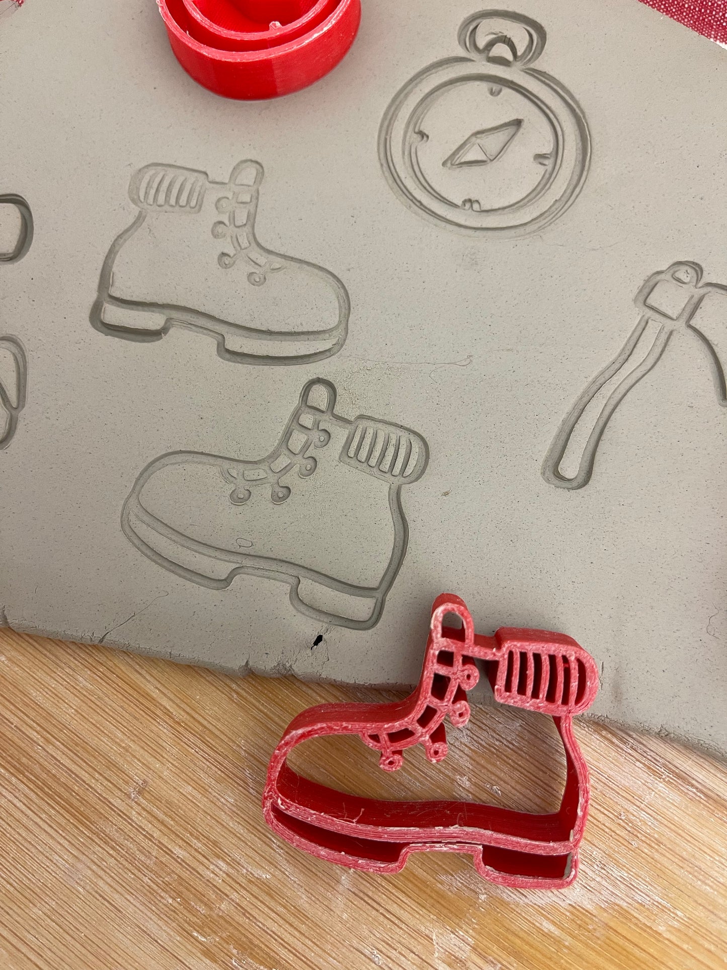 Pottery Stamp, Hiking multiple designs, Camping doodle series - multiple sizes