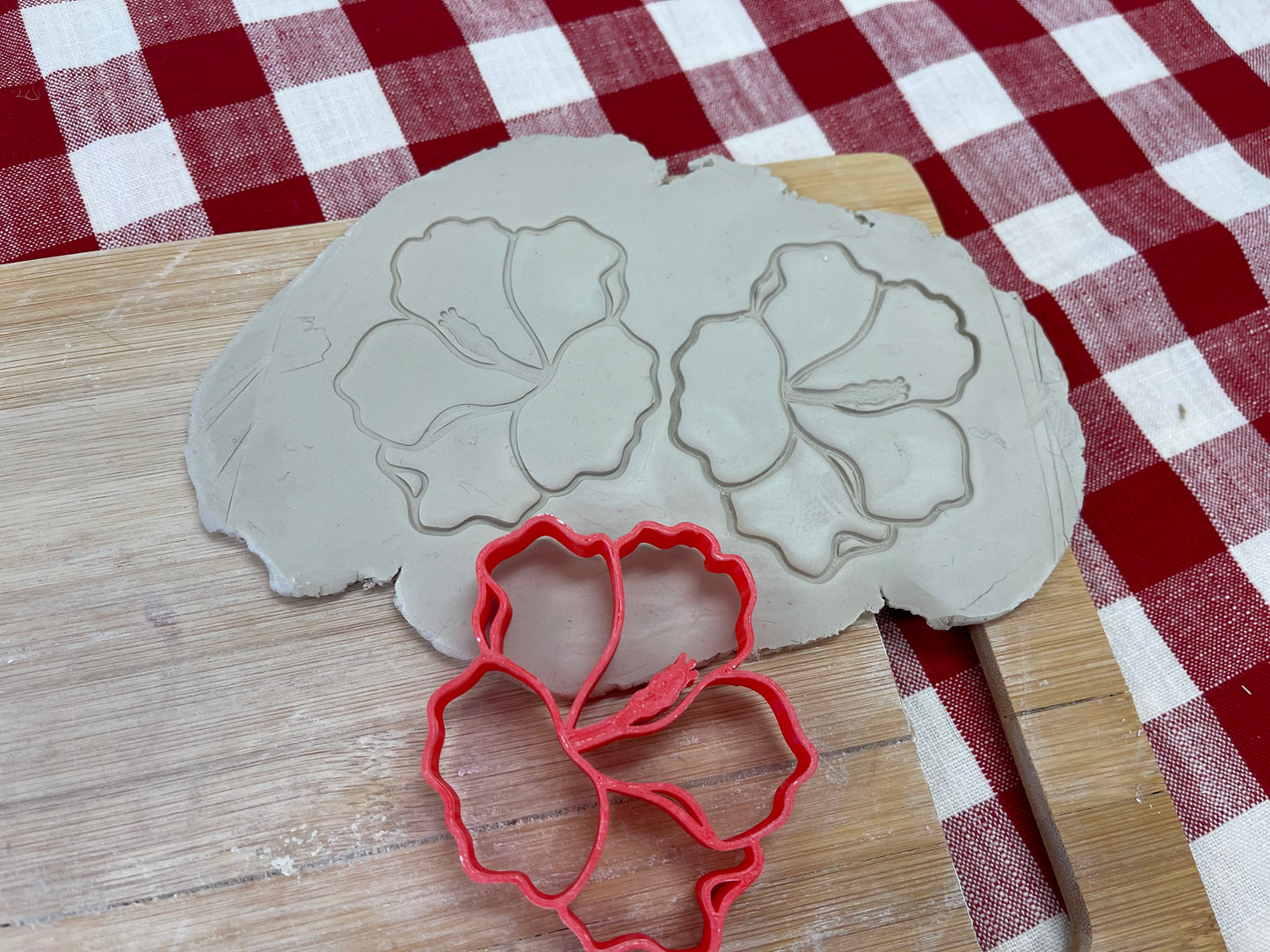 Hibiscus 2 flower stamp - plastic 3D printed, multiple sizes