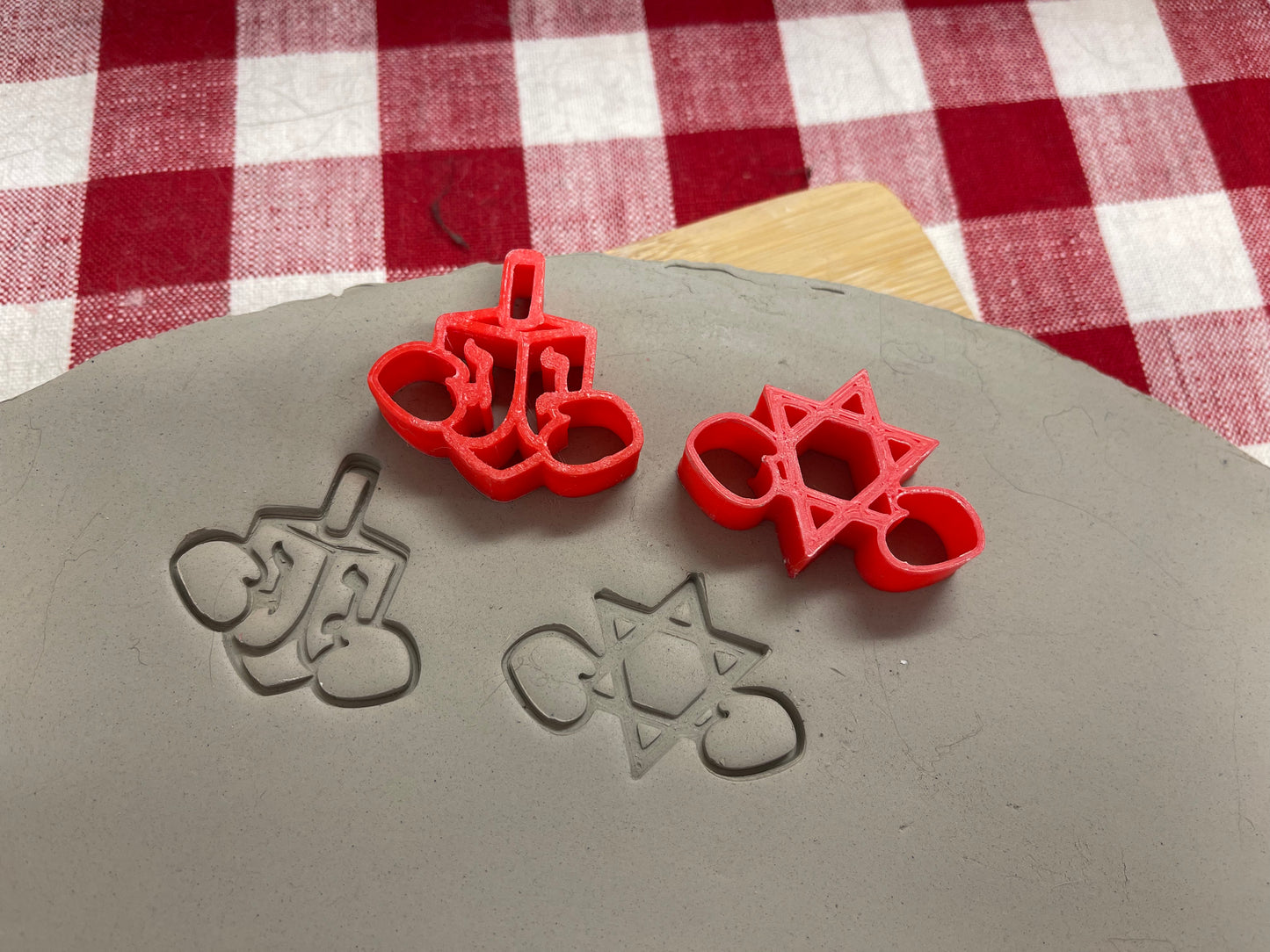 Gnome hands extras stamps, Hanukkah designs - plastic 3D printed, multiple sizes