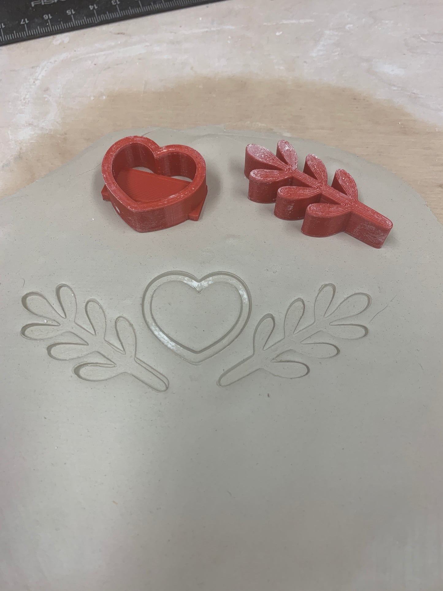 Pottery Stamp, Laurel leaf design - multiple sizes