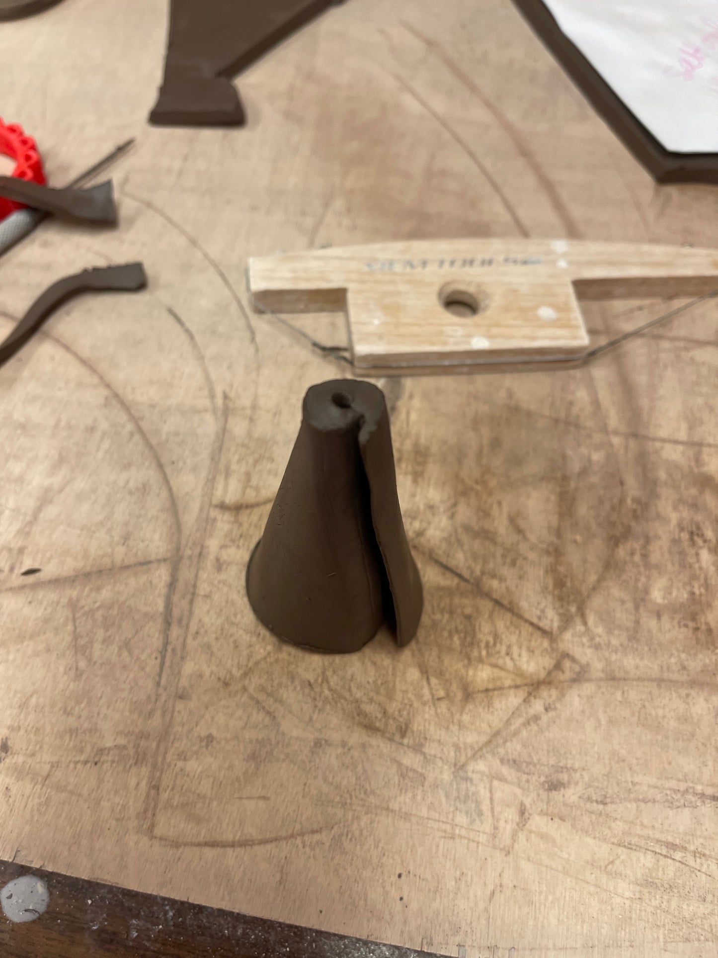 Magic Salt Shaker Template, Short cone design, Clay Cutter - 3" Base x 4.375" Tall x 2" Top Approx. Handbuilding