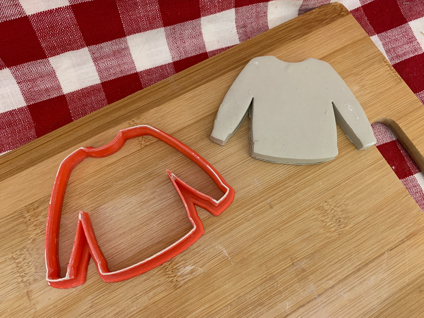 Christmas Ornament Ugly Sweater Clay Cutter - plastic 3D Printed, multiple sizes