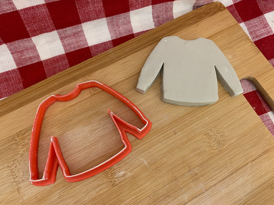 Christmas Ornament Ugly Sweater Clay Cutter - plastic 3D Printed, multiple sizes