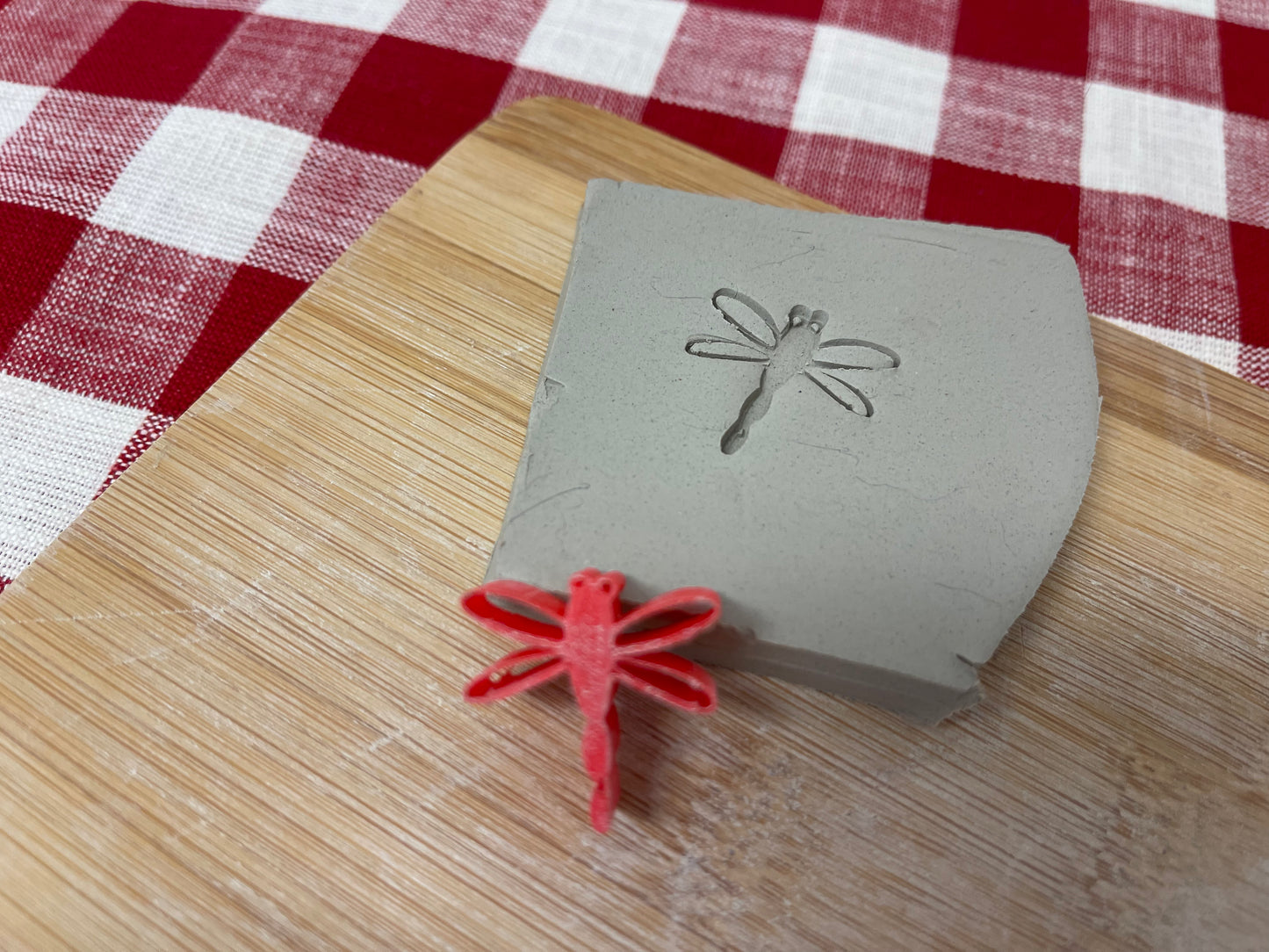 Dragonfly Mini Pottery Stamp - NCECA 2023 Special - Stamp of the Month, plastic 3D printed, multiple sizes