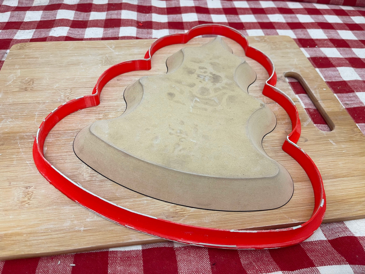 Christmas Tree Candy Dish Clay Cutter - plastic 3D printed, pottery tool, multiple sizes
