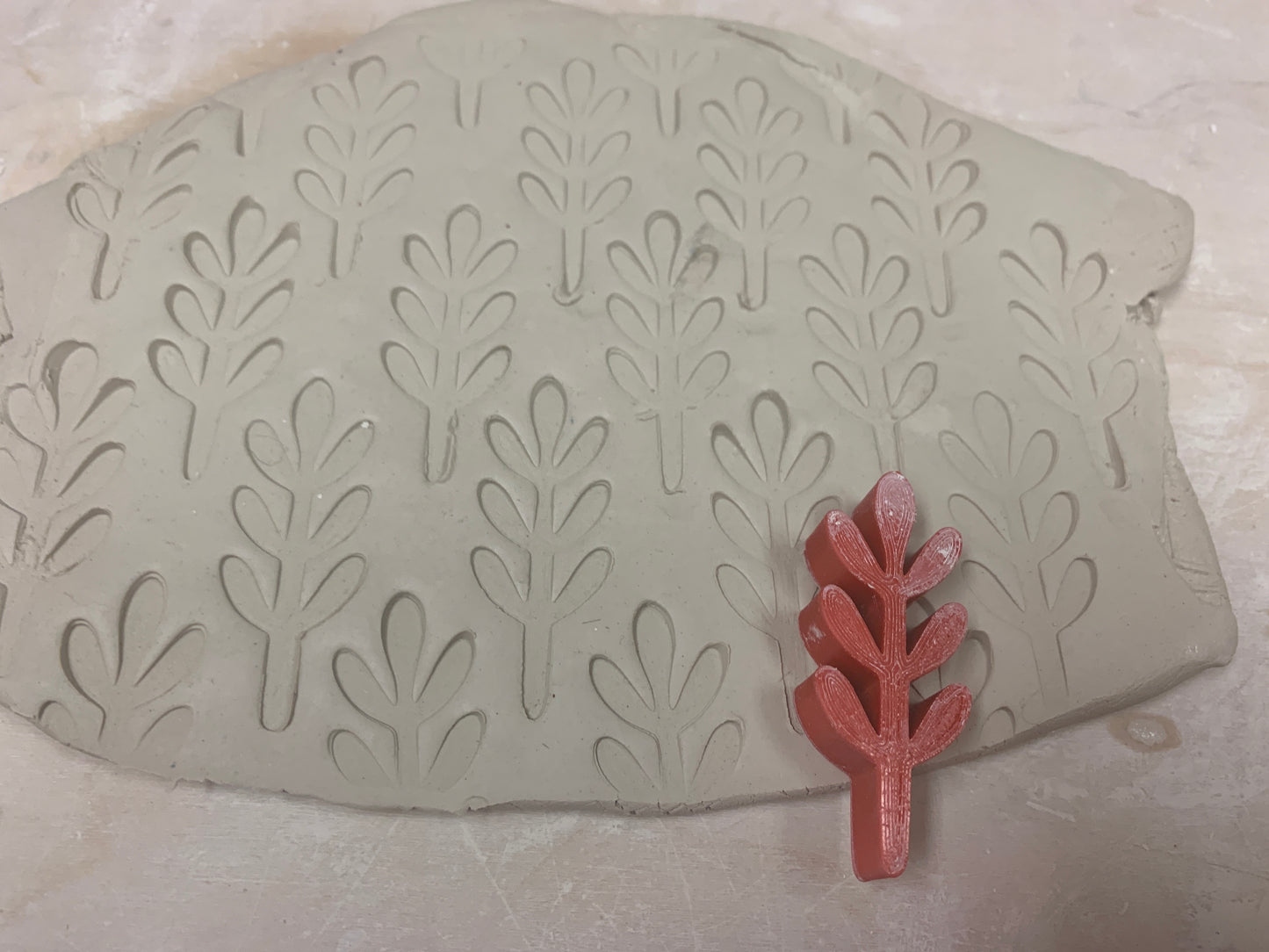 Pottery Stamp, Laurel leaf design - multiple sizes