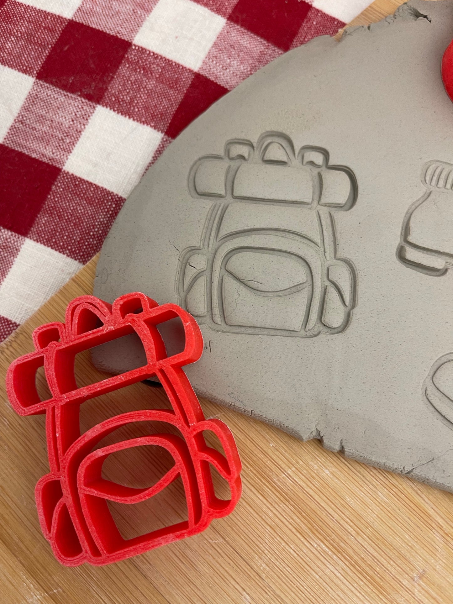 Pottery Stamp, Hiking multiple designs, Camping doodle series - multiple sizes