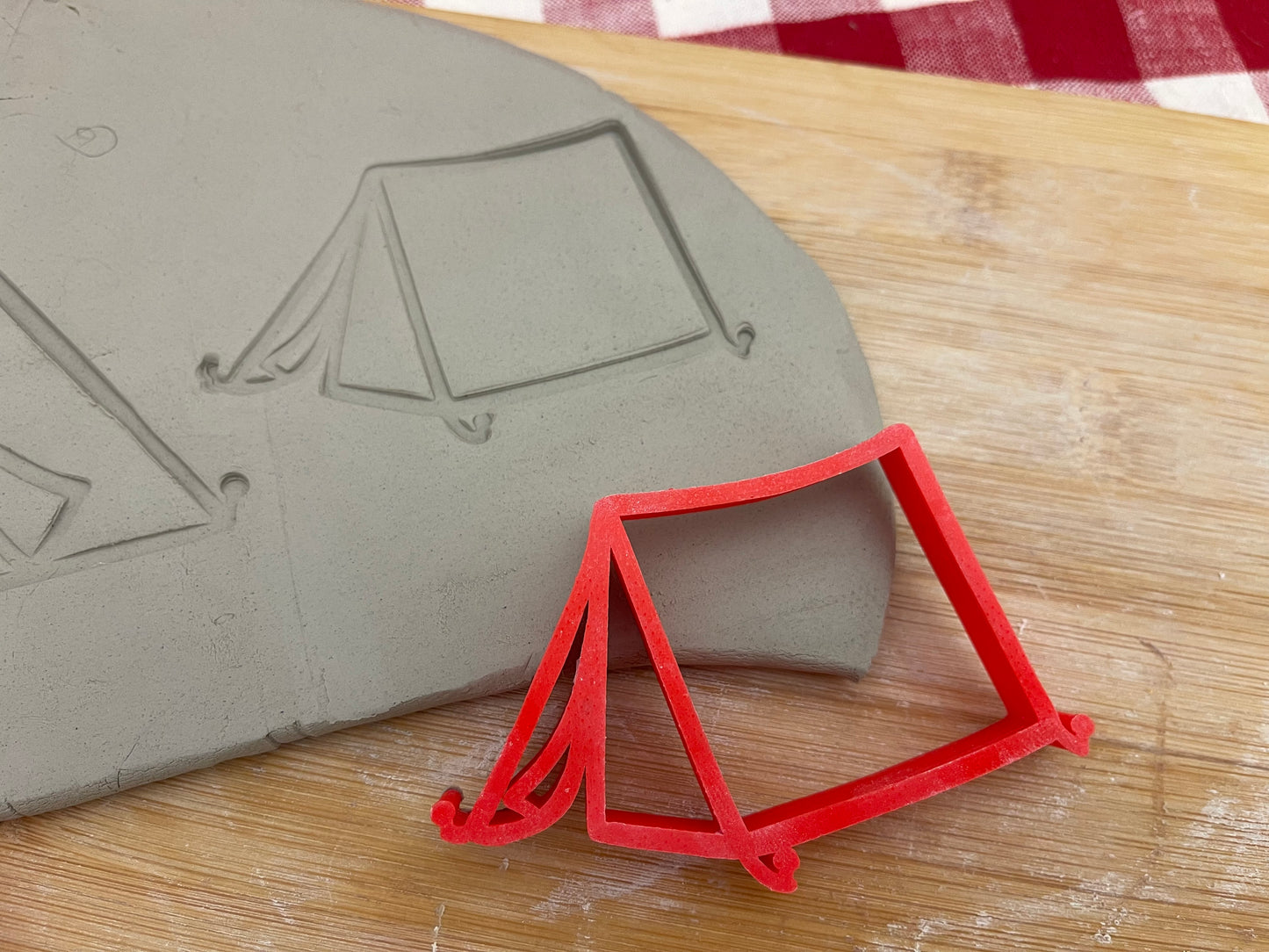 Pottery Stamp, Tent design, Camping doodle series - multiple sizes