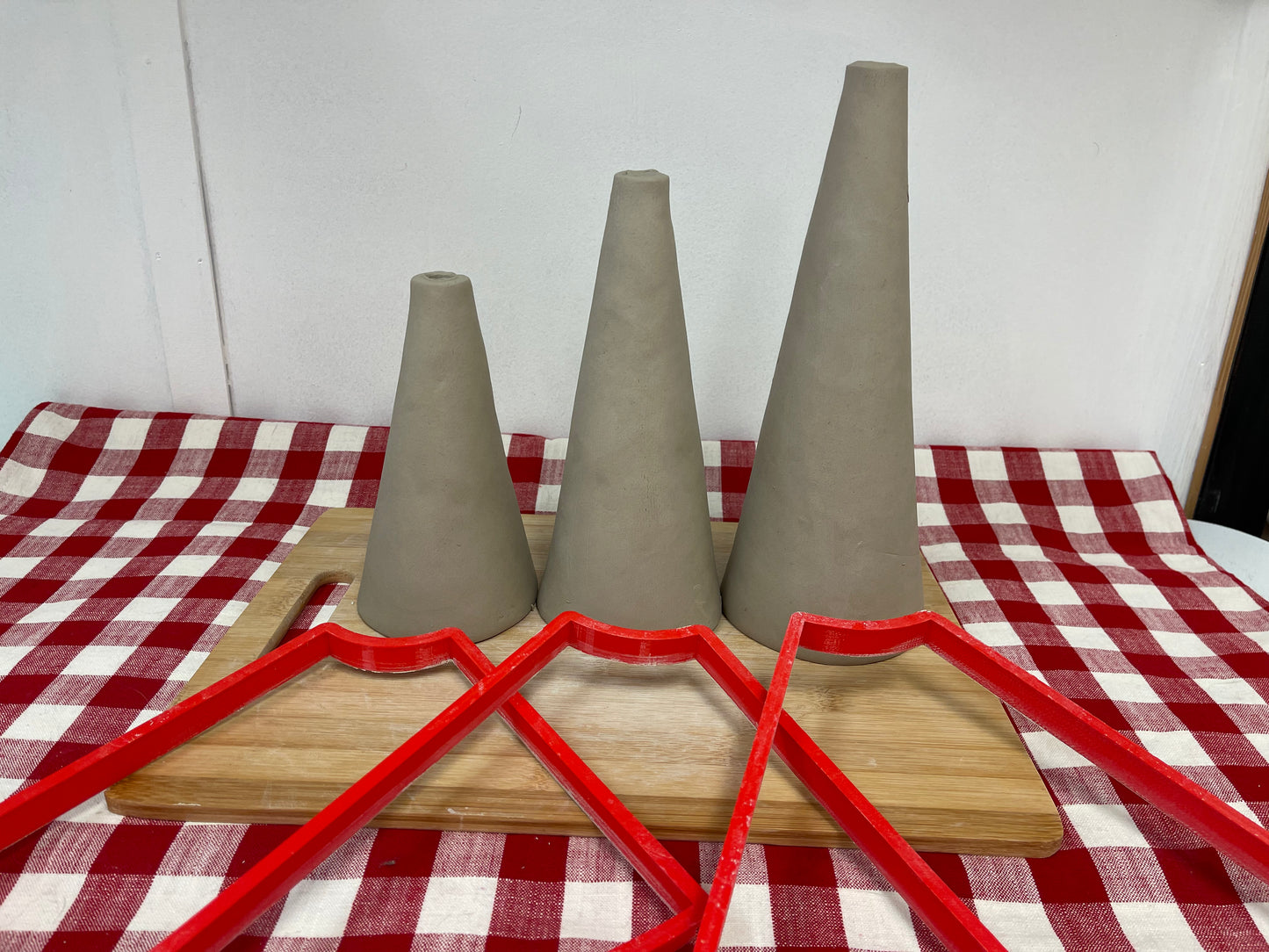 Cone Template, Clay Cutter - Plastic 3D printed, Tall, Skinny Cone Design, Christmas Tree, Gnome Body, Ghost, Multiple Sizes, Each or Set