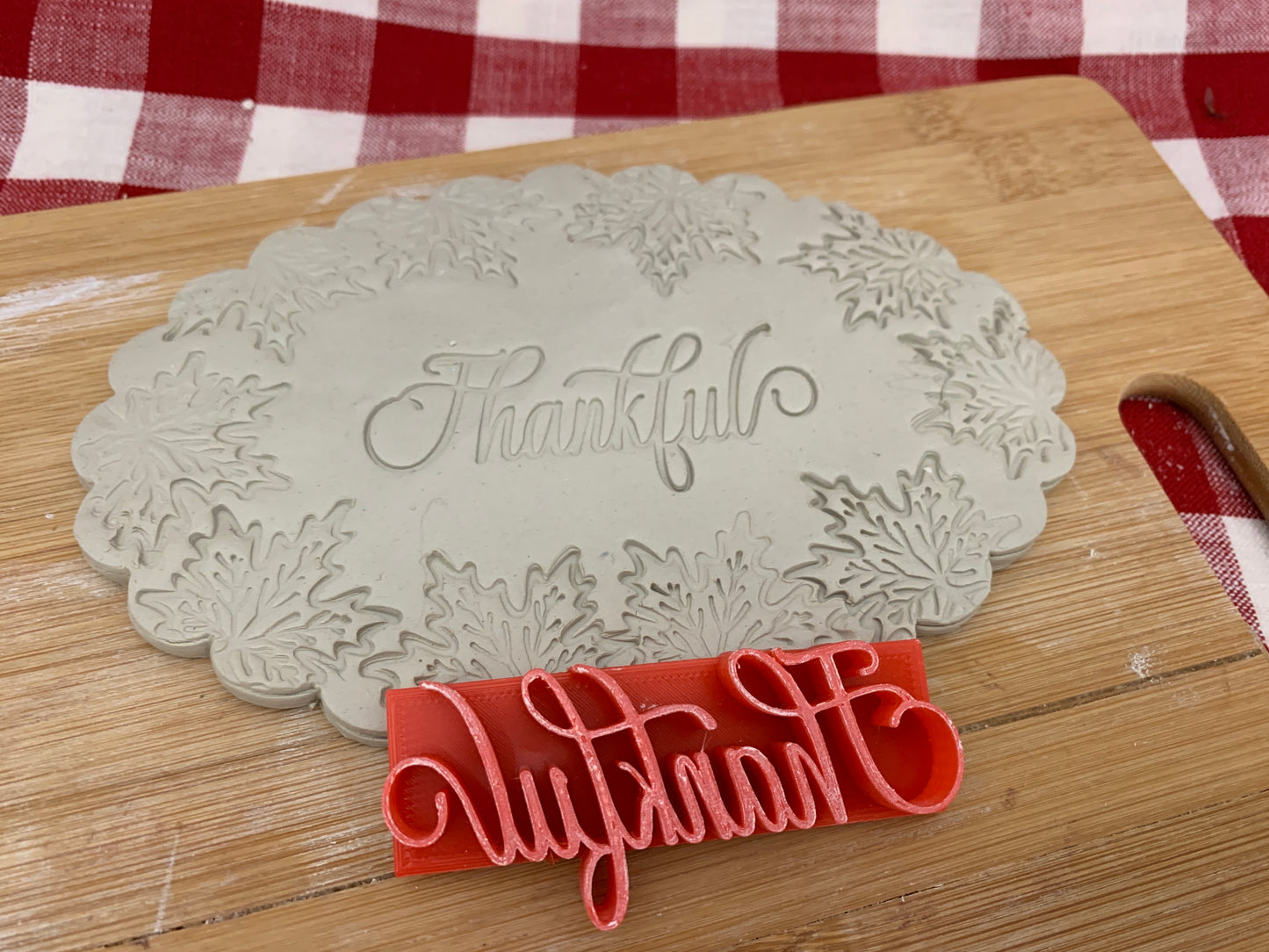 Fall "Grateful" "Thankful" or "Blessed" word stamps - plastic 3D printed, multiple sizes
