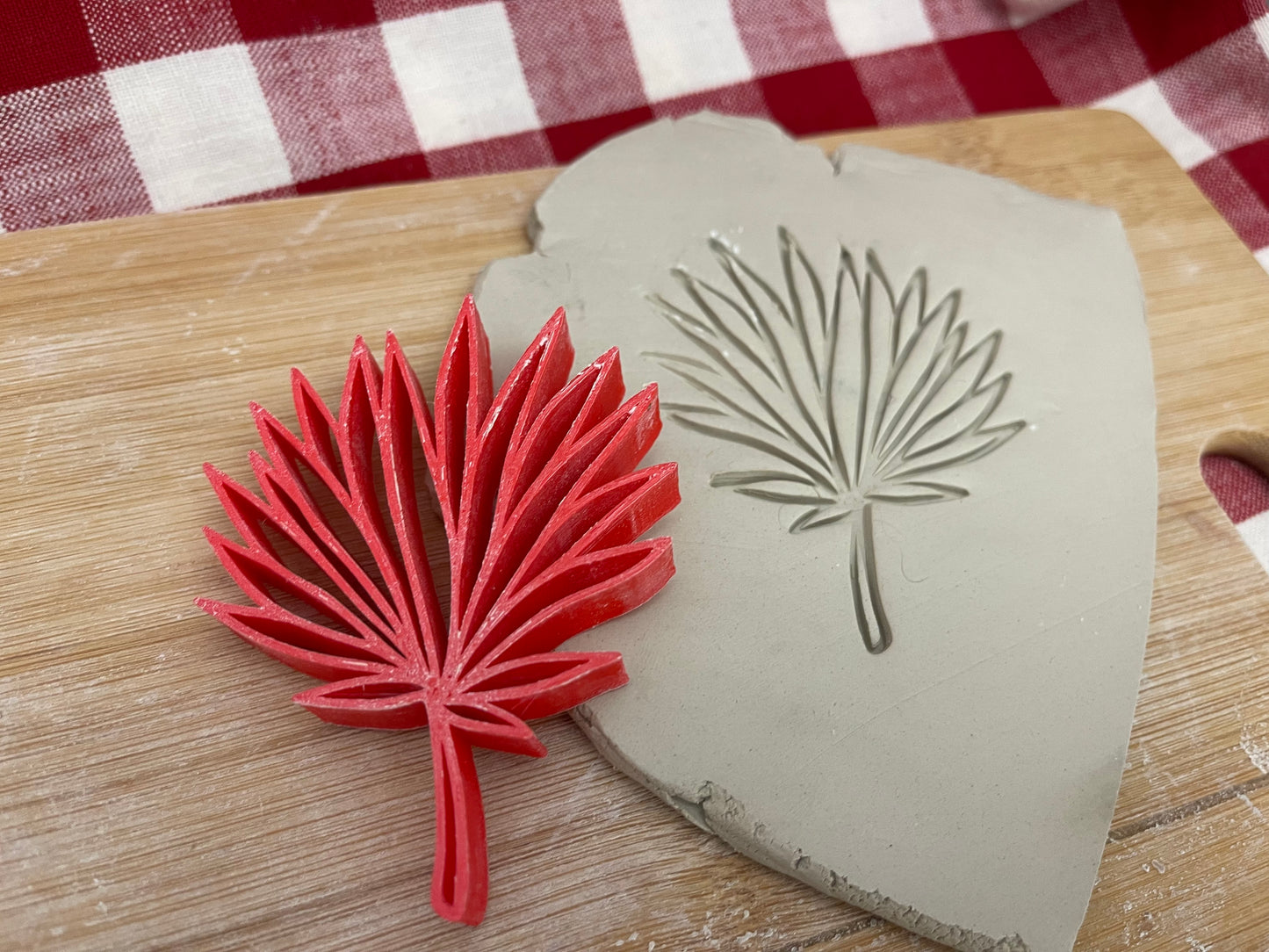 Tropical Palm leaf stamp - plastic 3d printed, multiple sizes